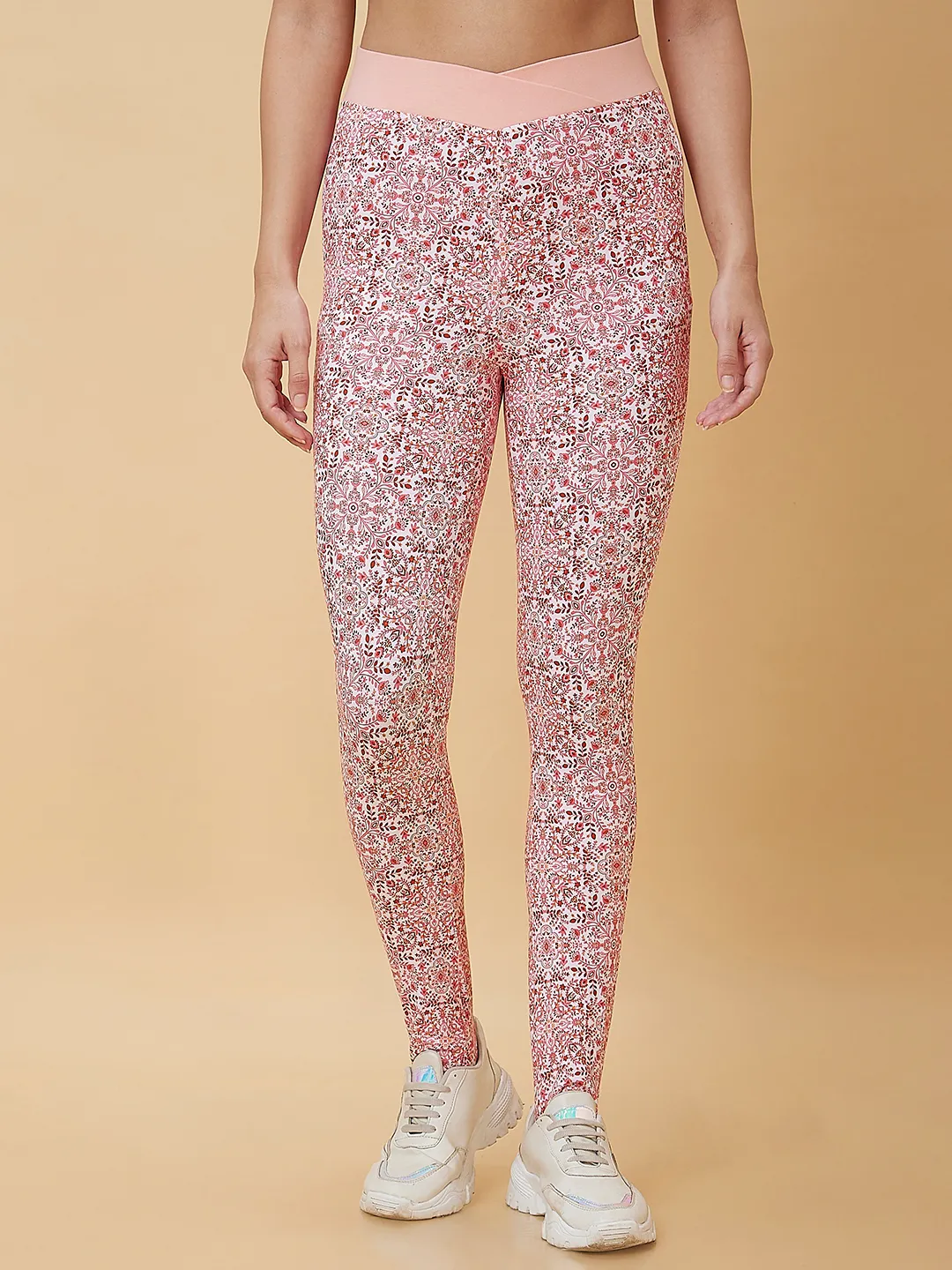 Pink Slim Fit Women's Leggings By Being Human Clothing