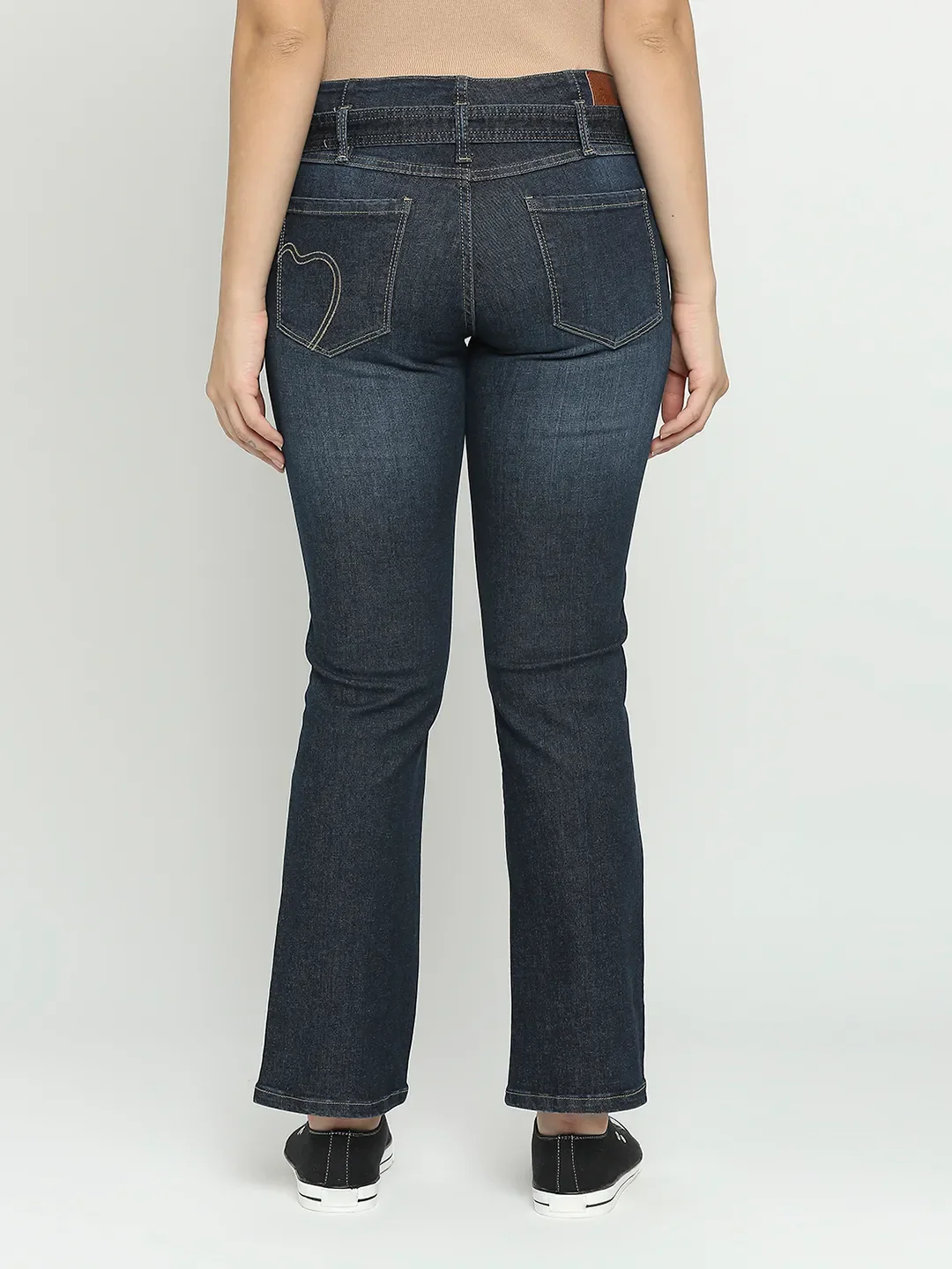 Blue Low Rise Boot Cut Fit Women's Denims by Being Human Clothing - Image 4