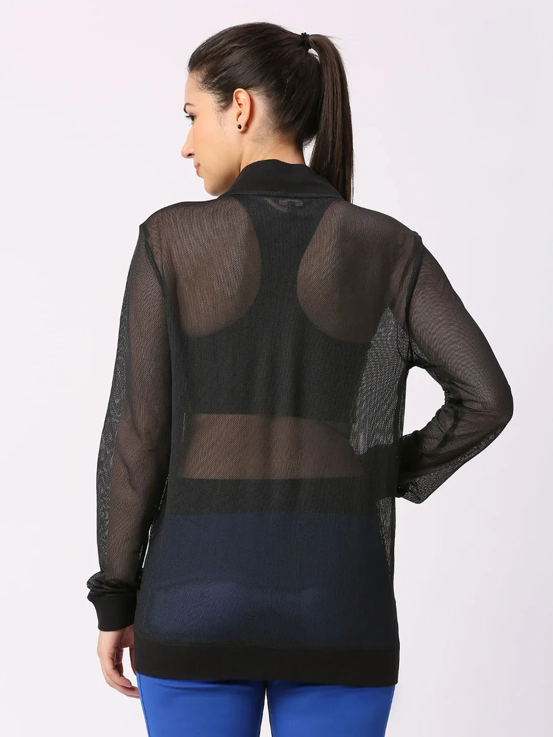 Black Oversized Boxy Fit Womans' Shrug By Being Human Clothing - Image 4