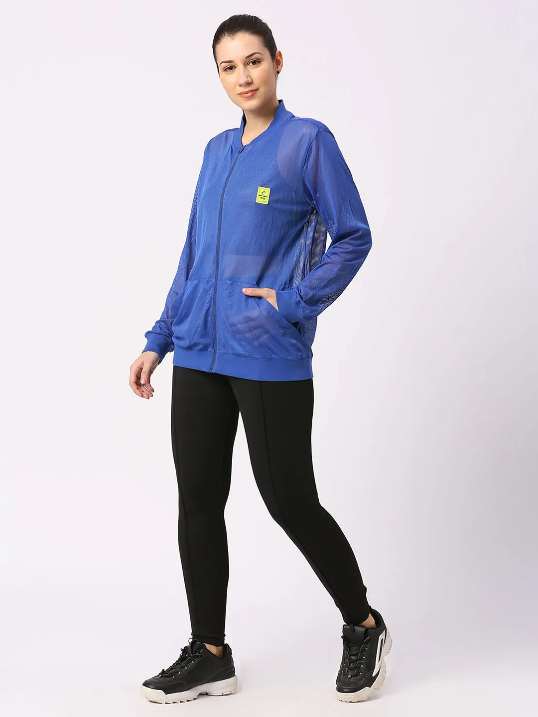 Blue Oversized Boxy Fit Womans' Shrug By Being Human Clothing - Image 6