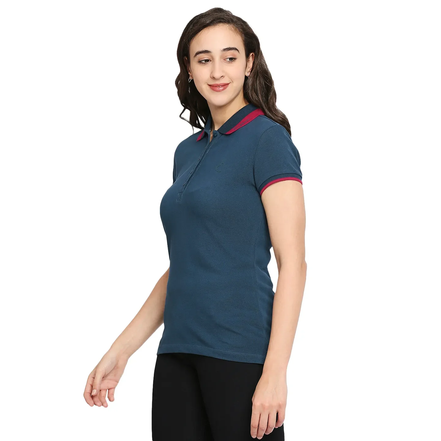 Blue Semi Fit Women's Cotton T-Shirt By Being Human Clothing - Image 2