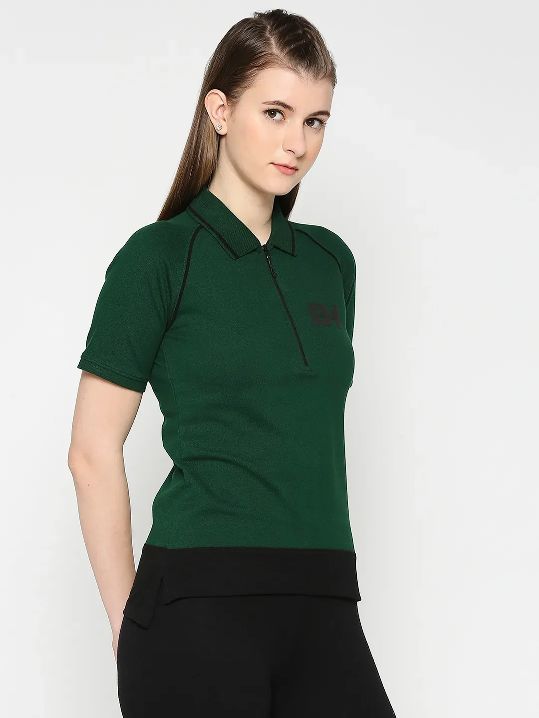 Green Semi Fit Short Sleeve Women's T-Shirt By Being Human Clothing - Image 3