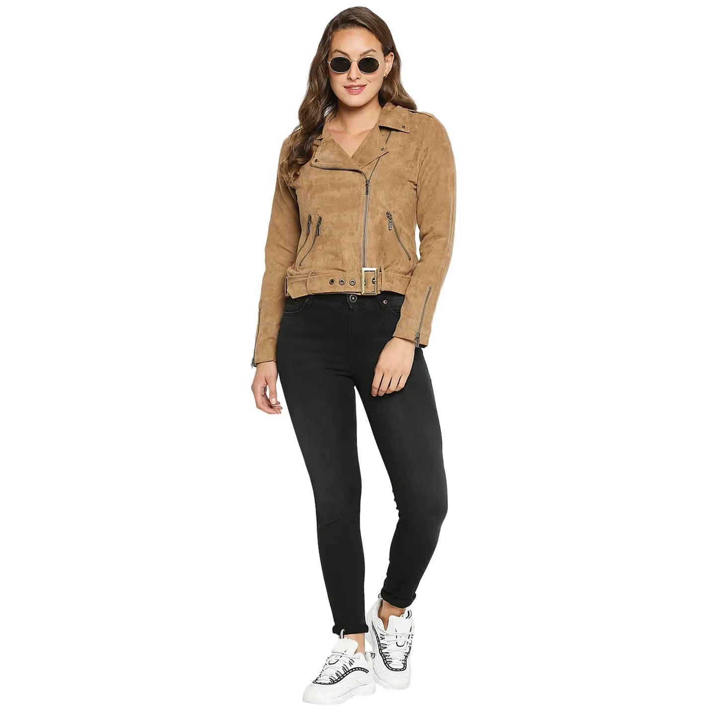 Brown Regular Fit Long Sleeves Polyester Women's Jacket by Being Human Clothing - Image 5