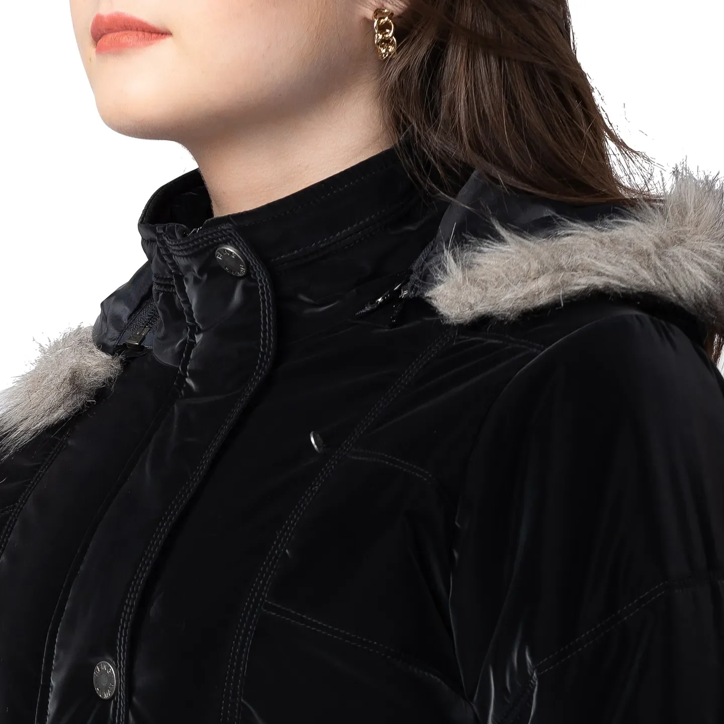 Black Regular Fit Long Sleeves Polyester Women's Jacket by Being Human Clothing - Image 4