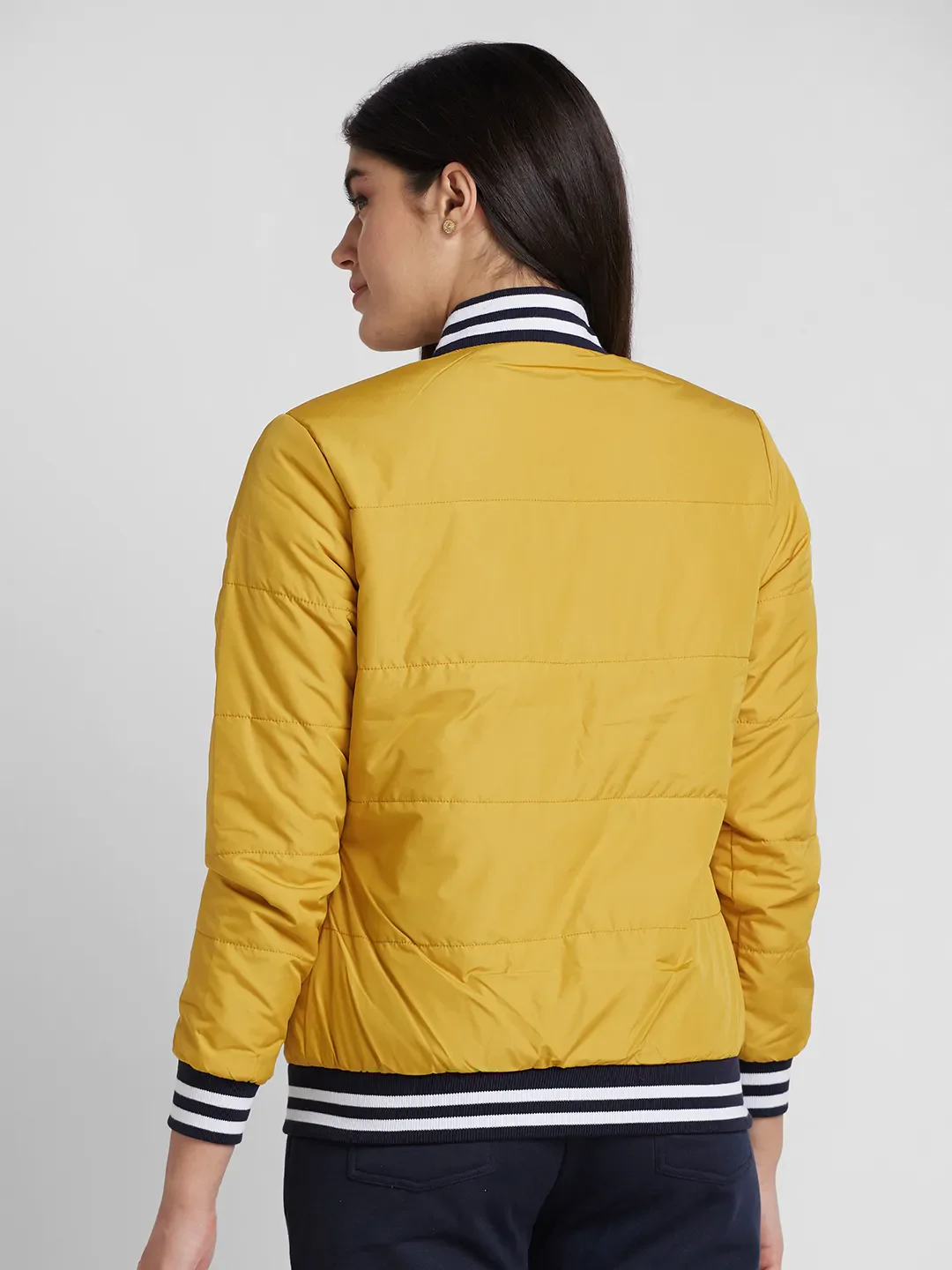 Mustard Long Sleeve Women's Jacket By Being Human Clothing - Image 3