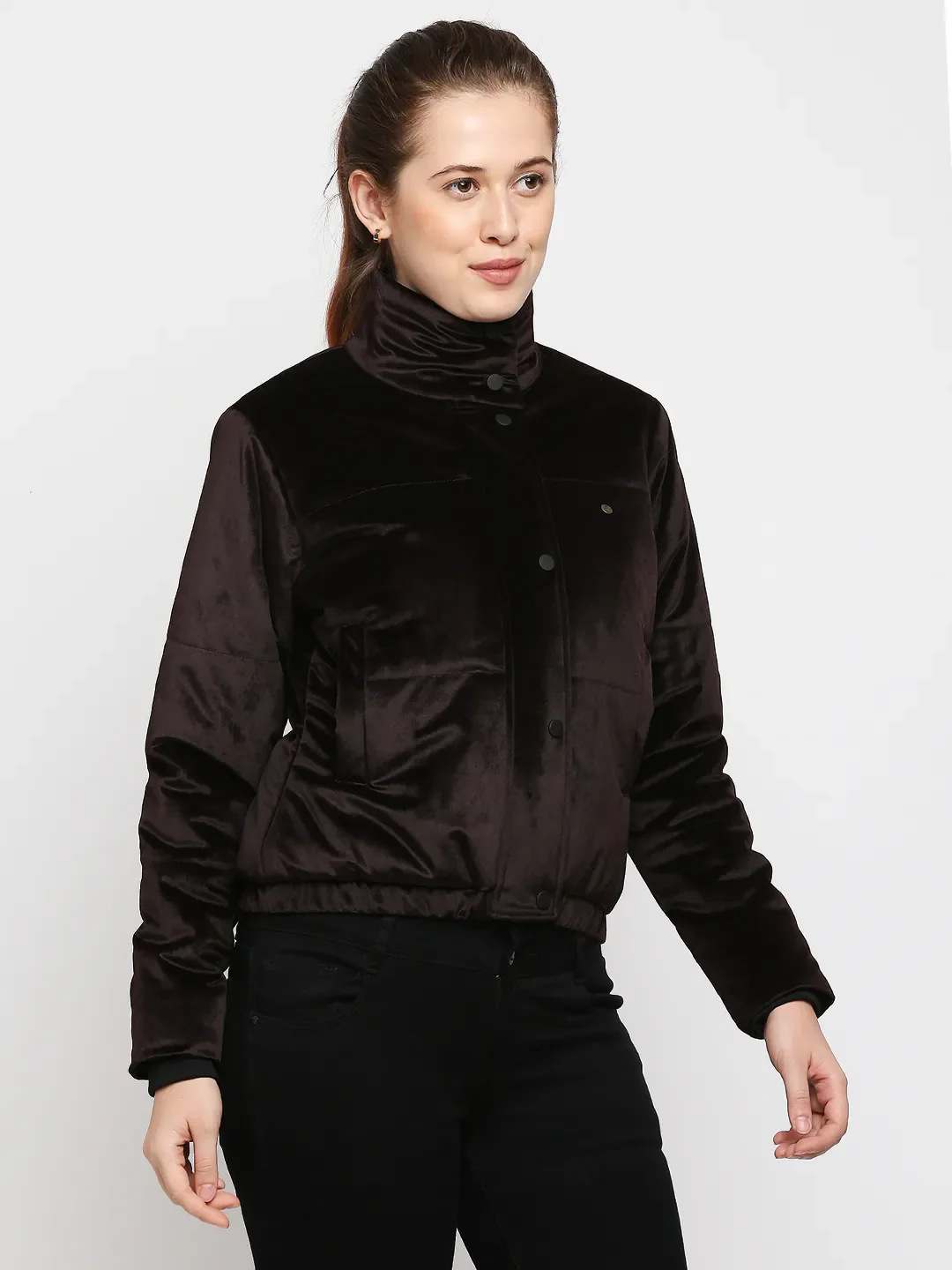 Red Regular Fit Long Sleeves Polyester Women's Jacket by Being Human Clothing - Image 3