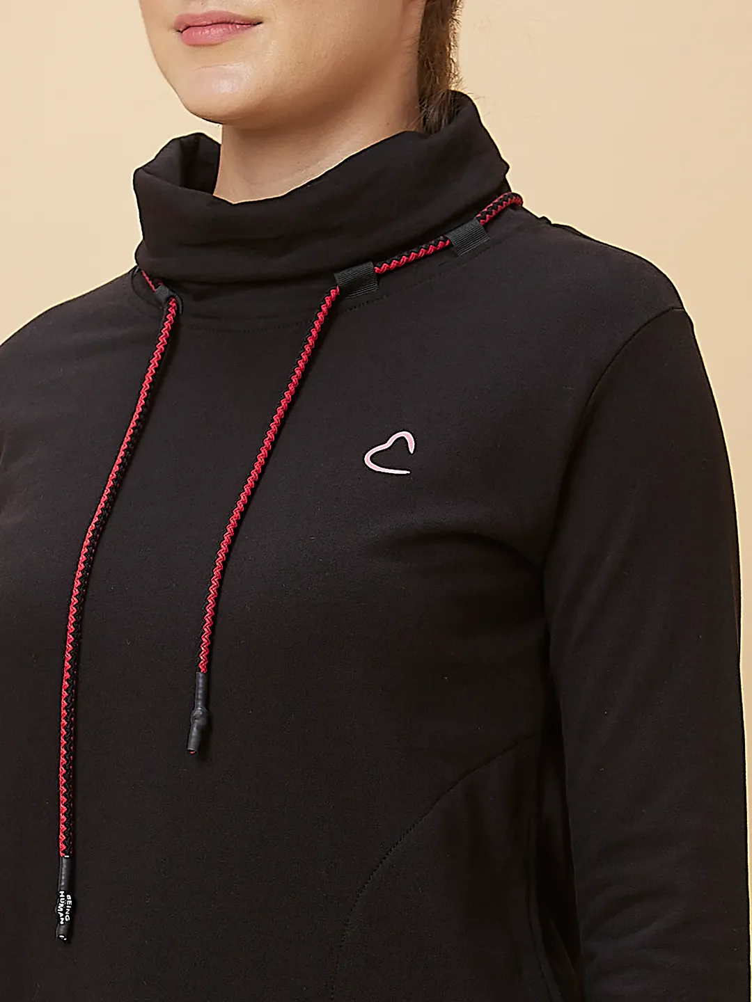 Black Long Sleeve Women's Sweatshirt By Being Human Clothing - Image 5