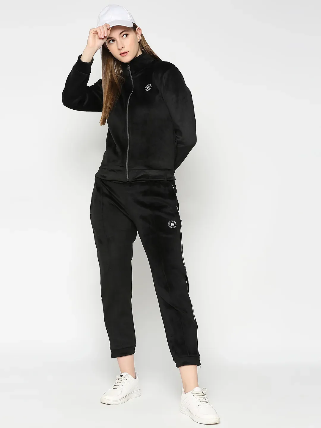 Black Regular Fit High Neck Long Sleeves Women's Sweatshirt by Being Human Clothing - Image 5