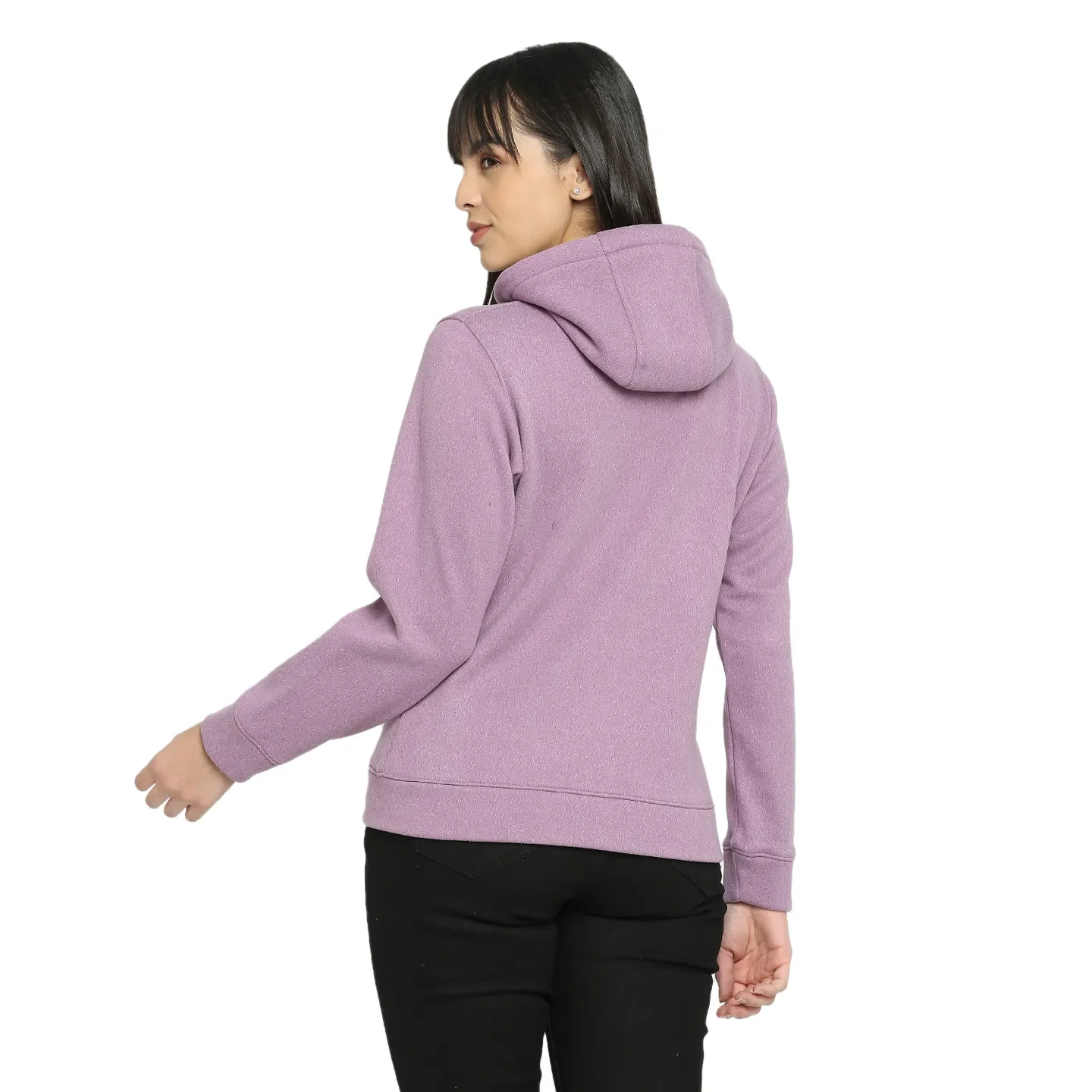 Purple Basic Fit Long Sleeves Women's Hoodie by Being Human Clothing - Image 4