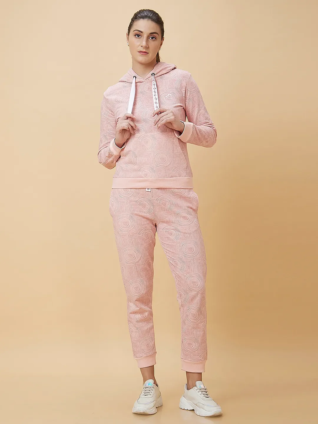 Pink Slim Fit Long Sleeve Women's Hoodie By Being Human Clothing - Image 2