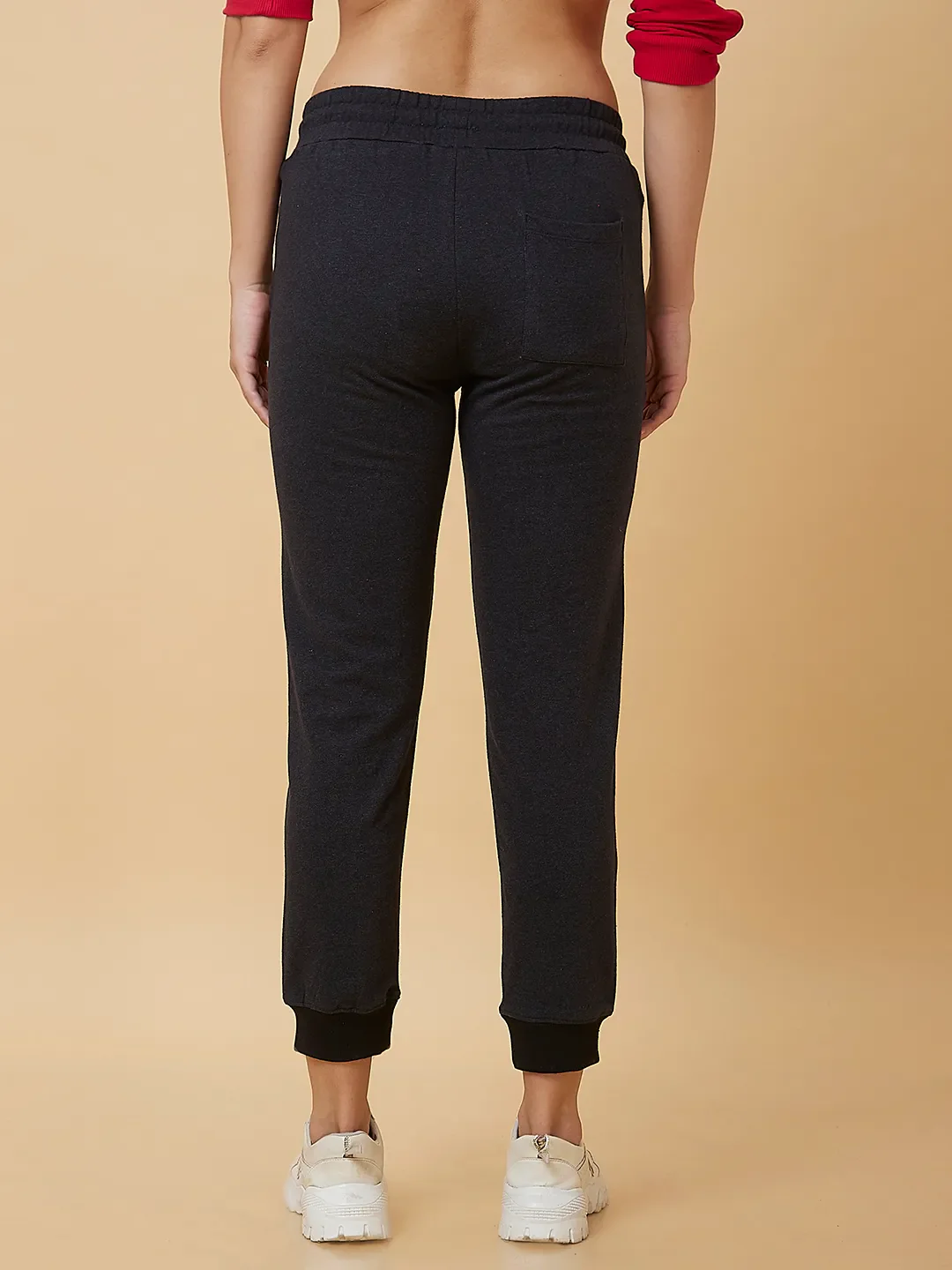 Charcoal Slim Fit Women's Track Pants By Being Human Clothing - Image 3
