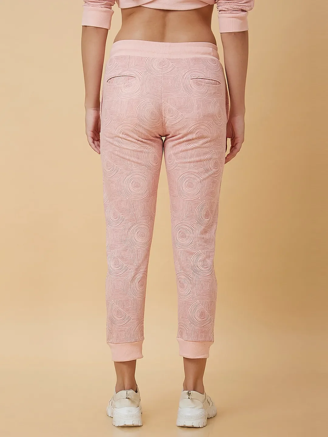 Pink Slim Fit Women's Track Pants By Being Human Clothing - Image 3