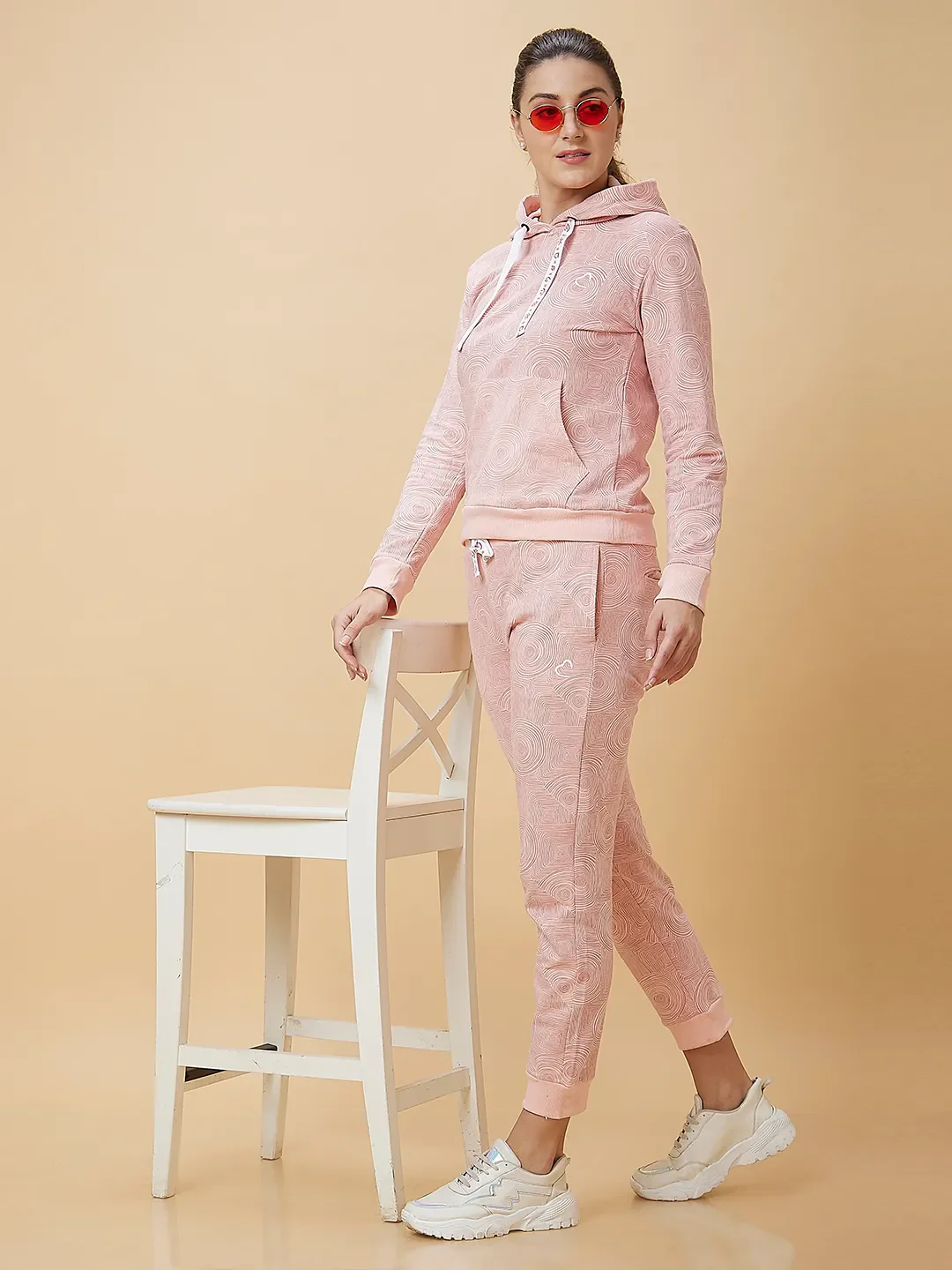Pink Slim Fit Women's Track Pants By Being Human Clothing - Image 6