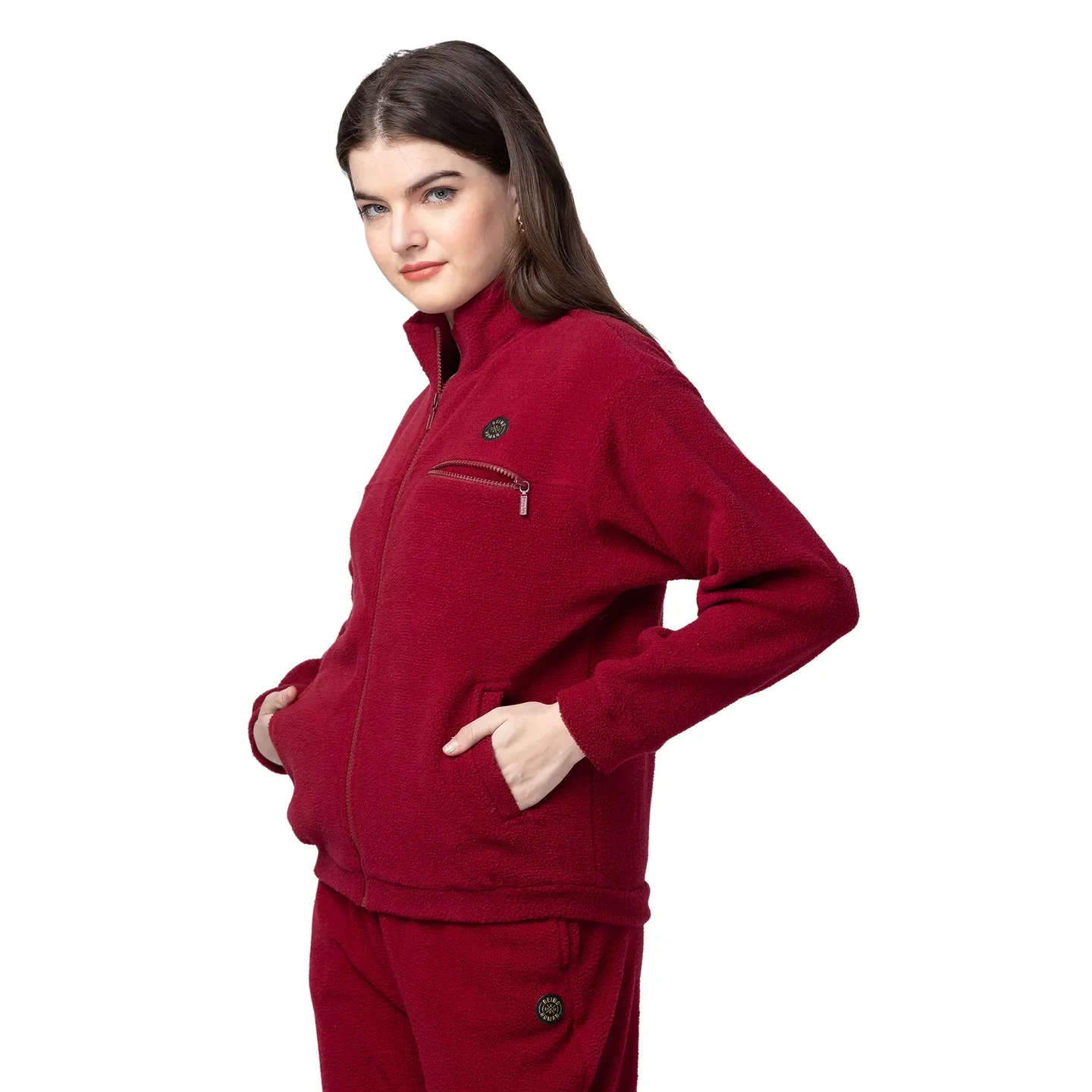 Wine Long Sleeve Women's Sweatshirt By Being Human Clothing - Image 2