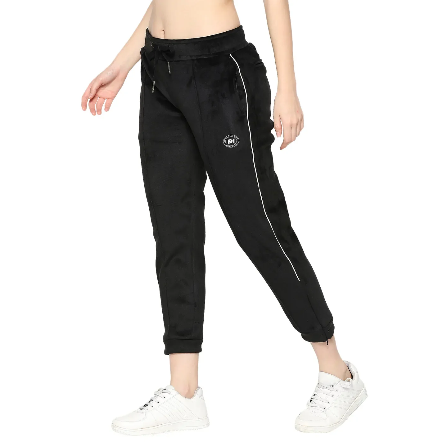 Black Regular Fit Women's Track Pants by Being Human Clothing - Image 2