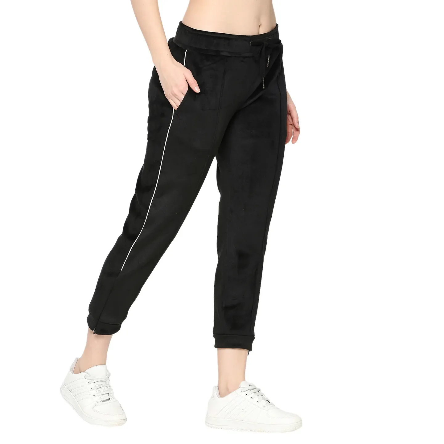Black Regular Fit Women's Track Pants by Being Human Clothing - Image 3