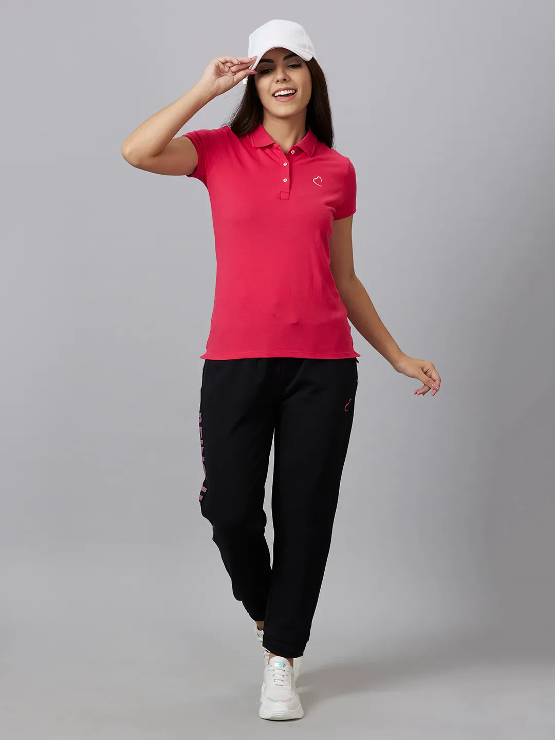 Black Mid Rise Regular Fit Cotton Women's Track Pants by Being Human Clothing - Image 6