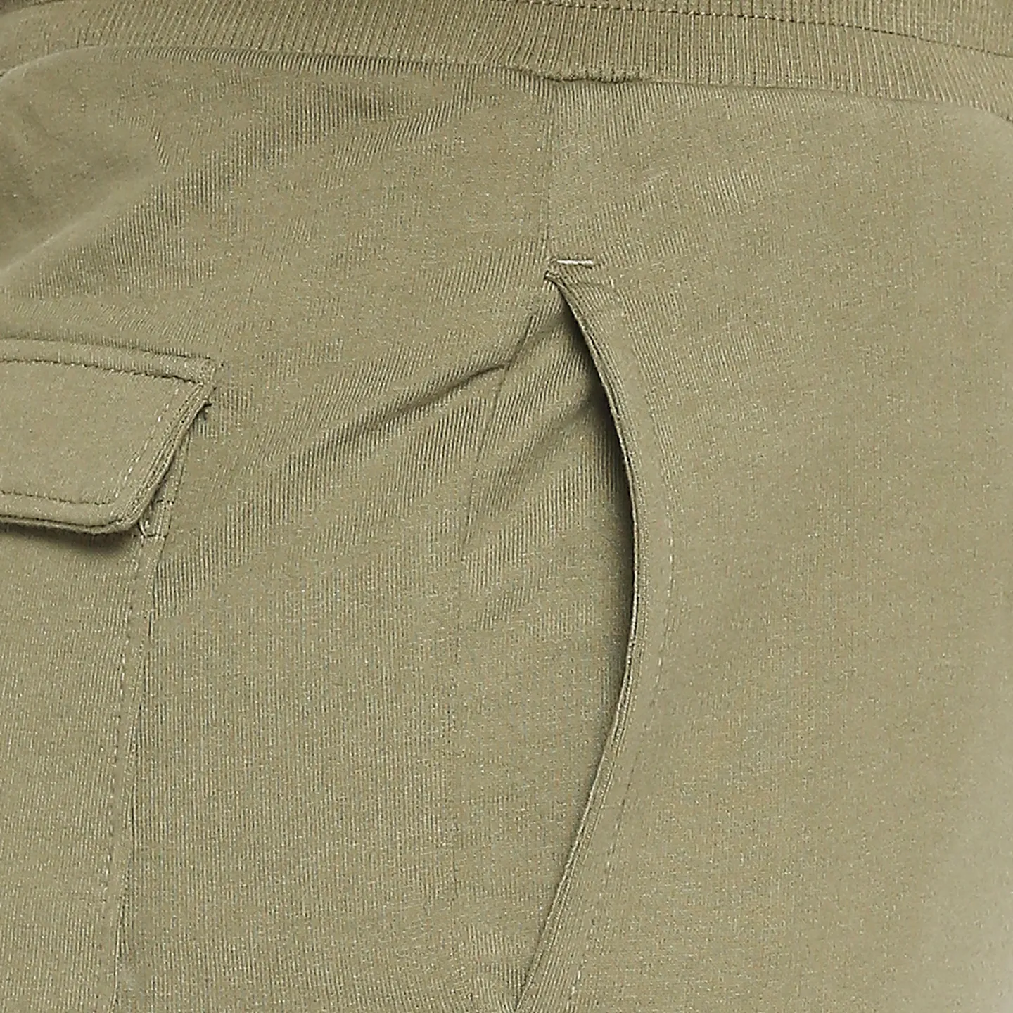 Olive Mid Rise Regular Fit Cotton Women's Track Pants by Being Human Clothing - Image 2