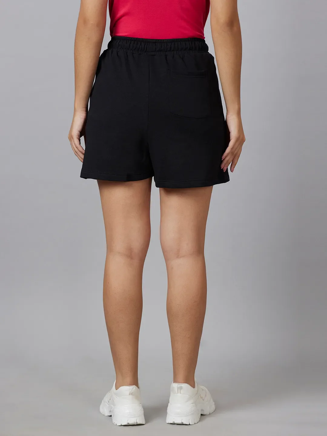 Black Women's Cotton Shorts By Being Human Clothing - Image 3