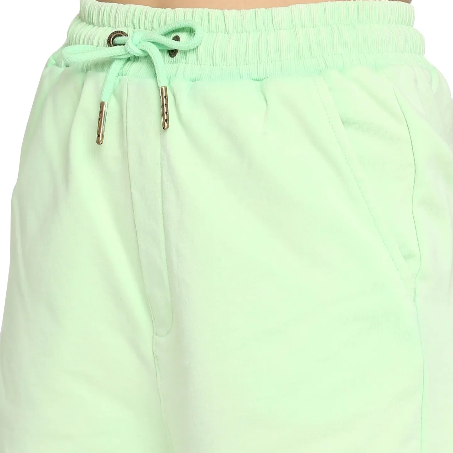 Green Easy Fit Women's Cotton Shorts By Being Human Clothing - Image 5