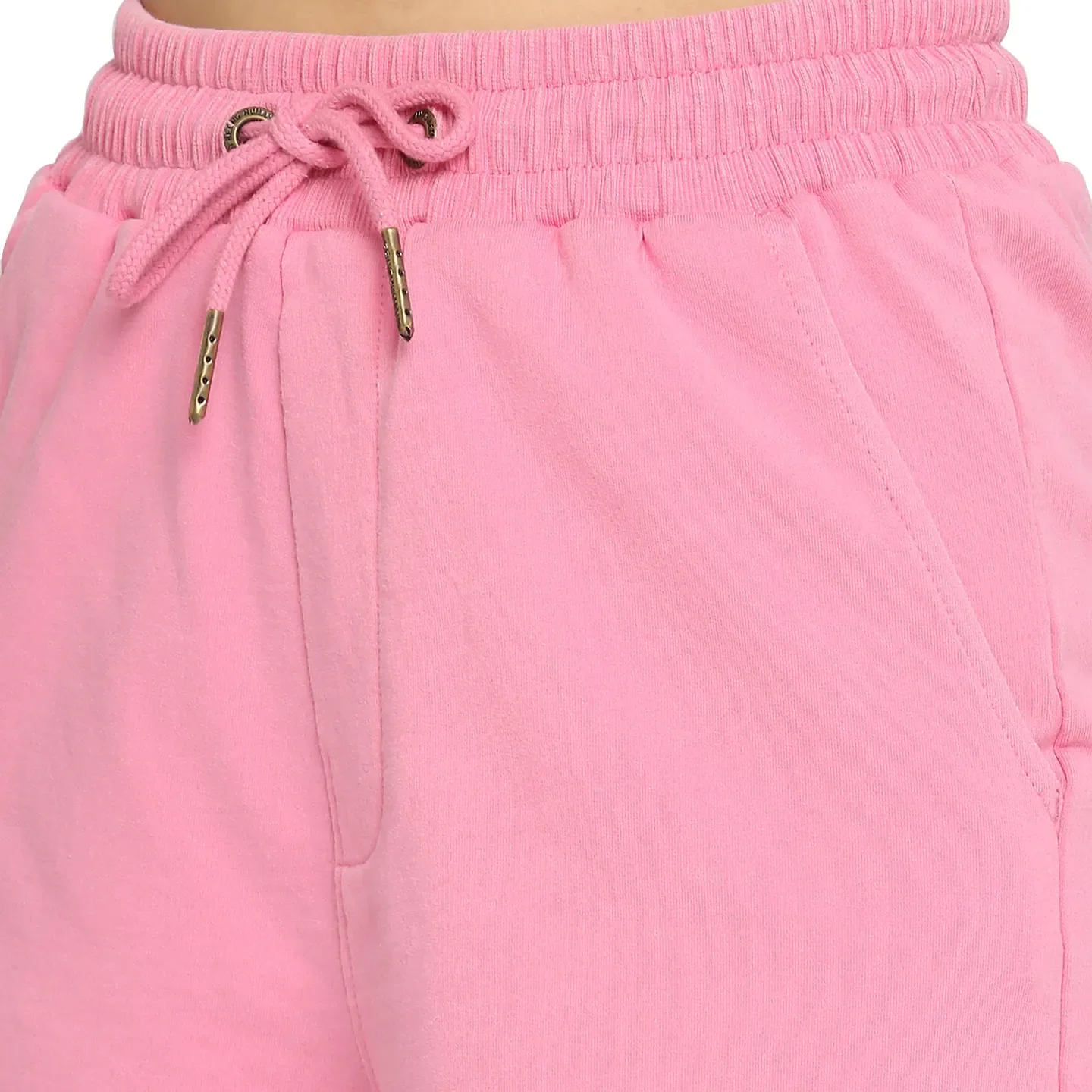 Pink Easy Fit Women's Cotton Shorts By Being Human Clothing - Image 5
