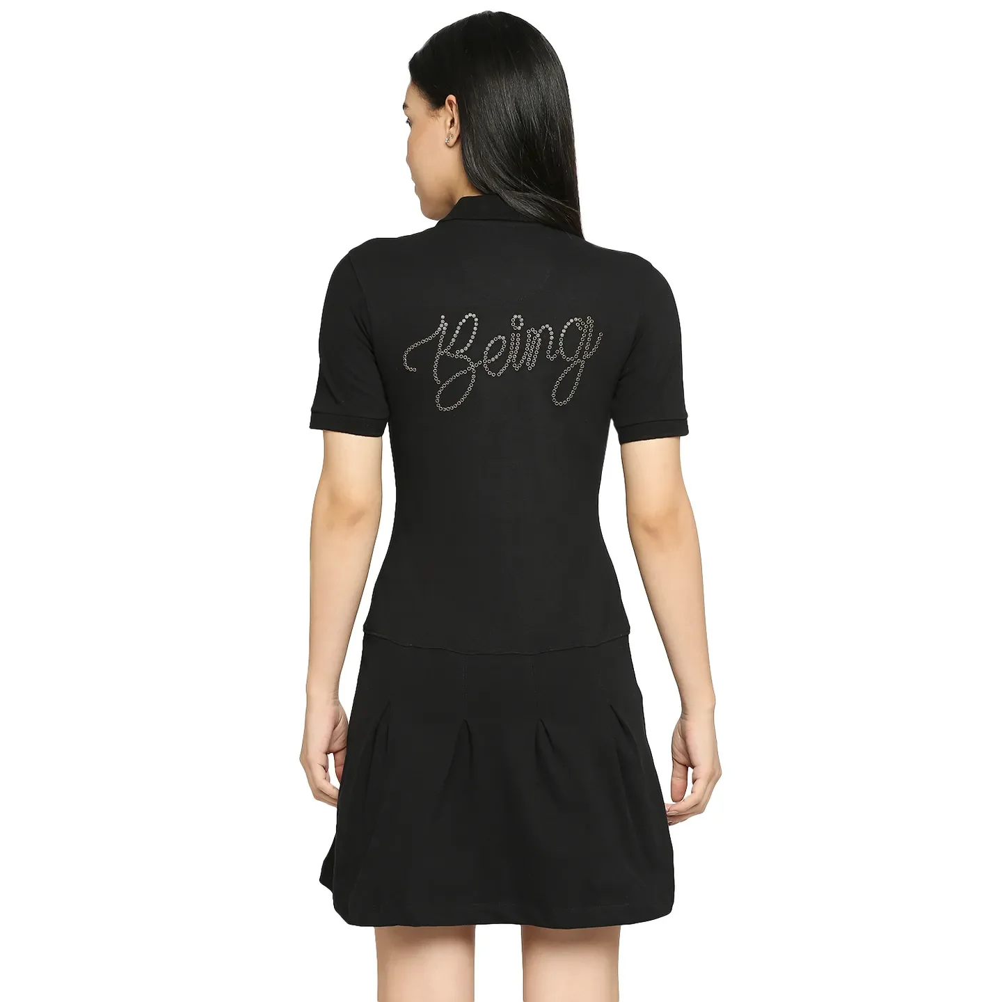 Black Slim Fit Women's Cotton Leggings By Being Human Clothing - Image 4