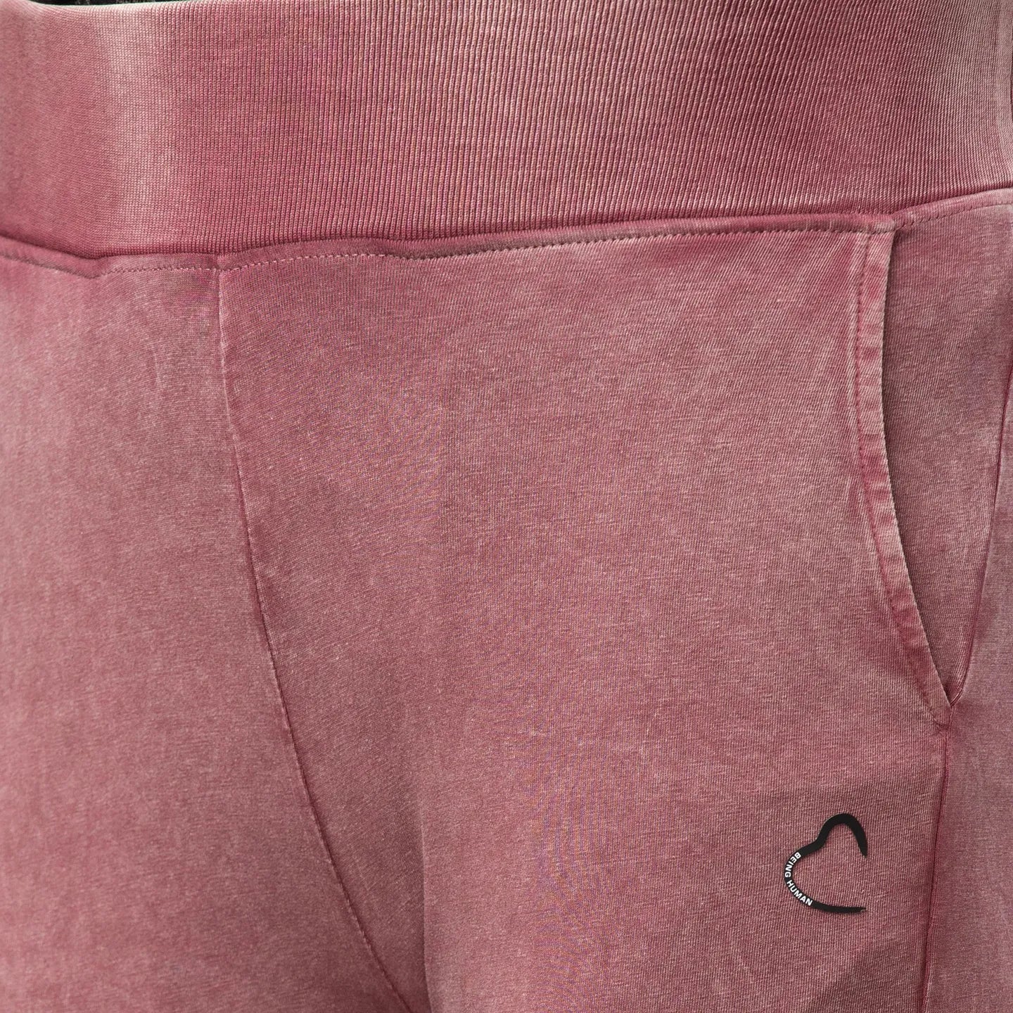 Pink Slim Fit Women's Cotton Leggings By Being Human Clothing - Image 5