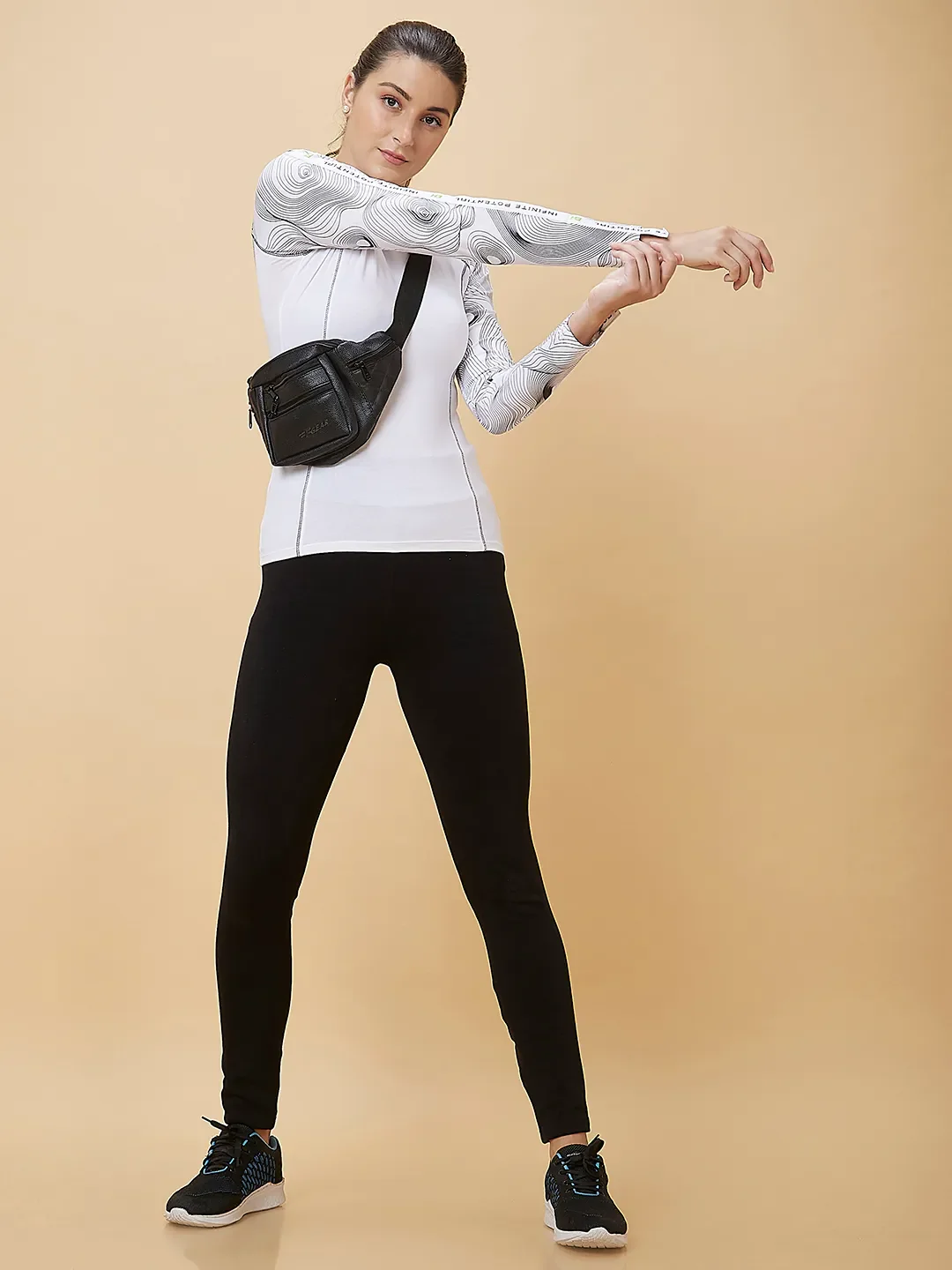 White Slim Fit Women's Cotton T-Shirt By Being Human Clothing - Image 6