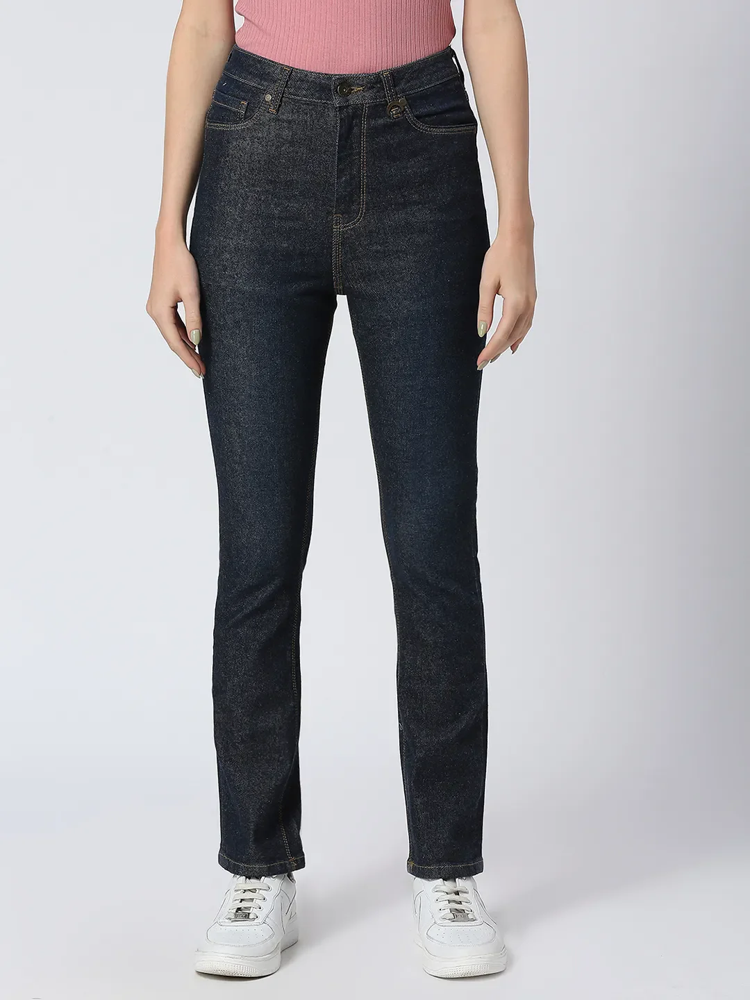 Dark Indigo Slim Straight High Rise Women's Denim By Being Human Clothing