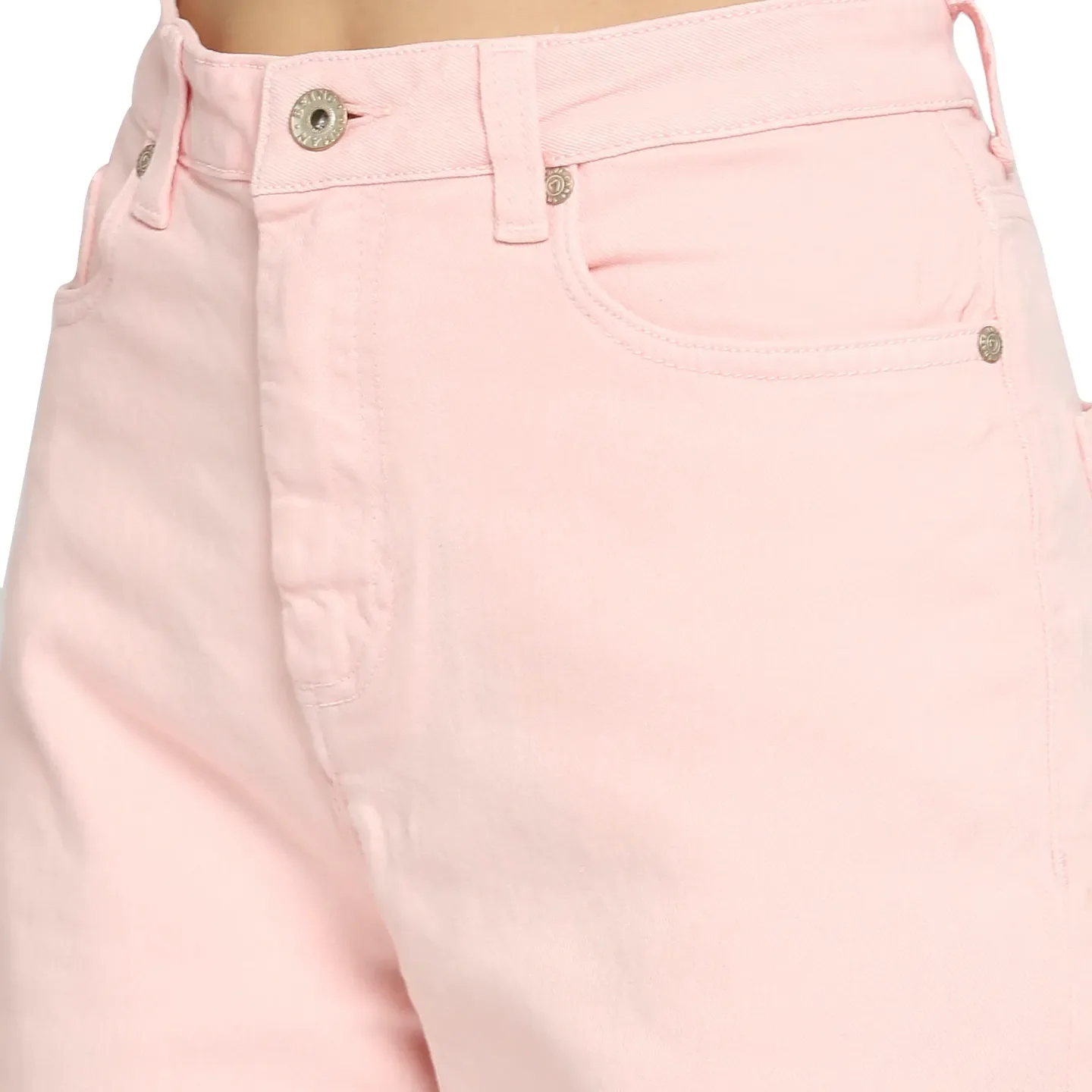 Coral Pink Mid Rise Skinny Fit Women's Denim By Being Human Clothing - Image 5