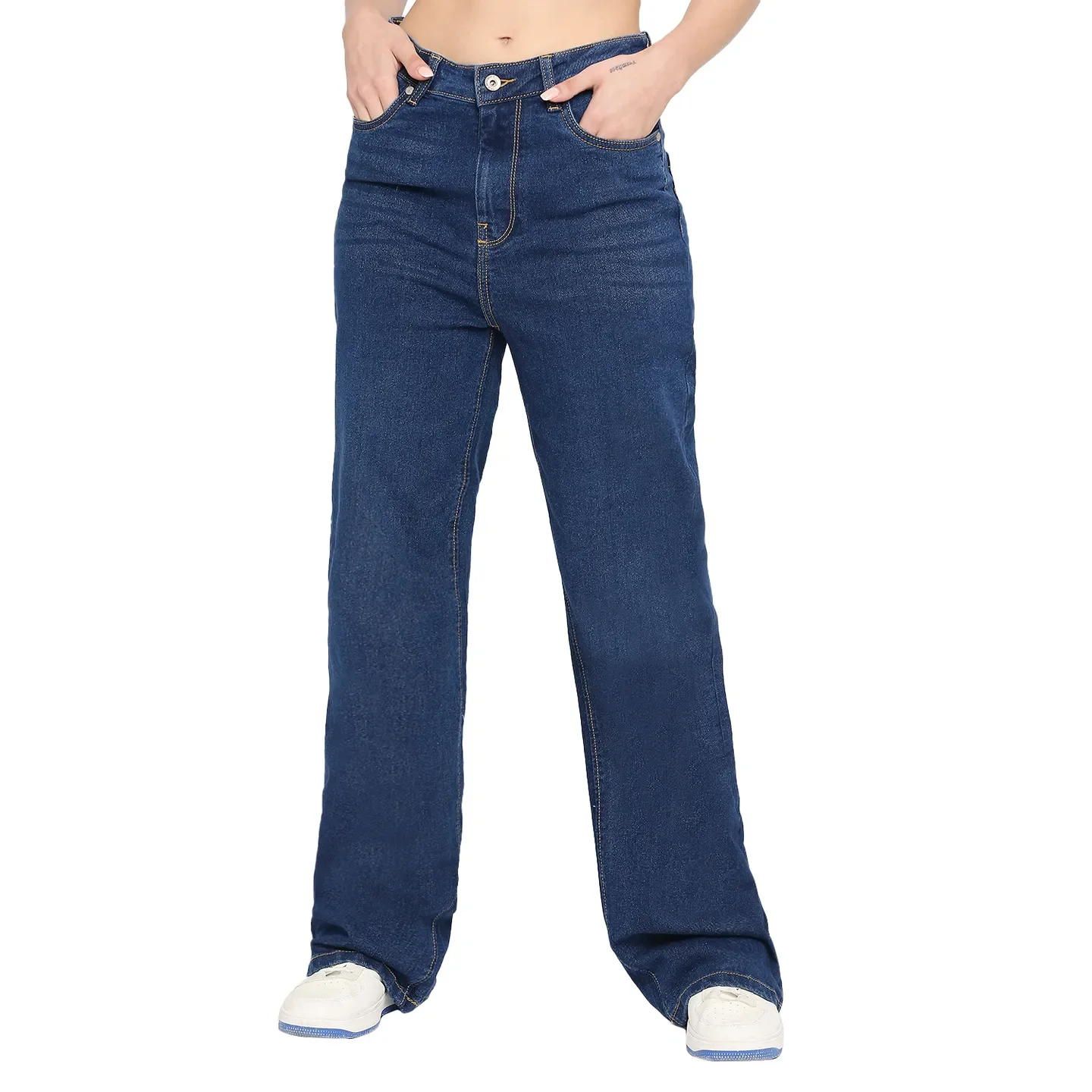 Blue Relaxed Fit Women's Denim By Being Human Clothing - Image 2
