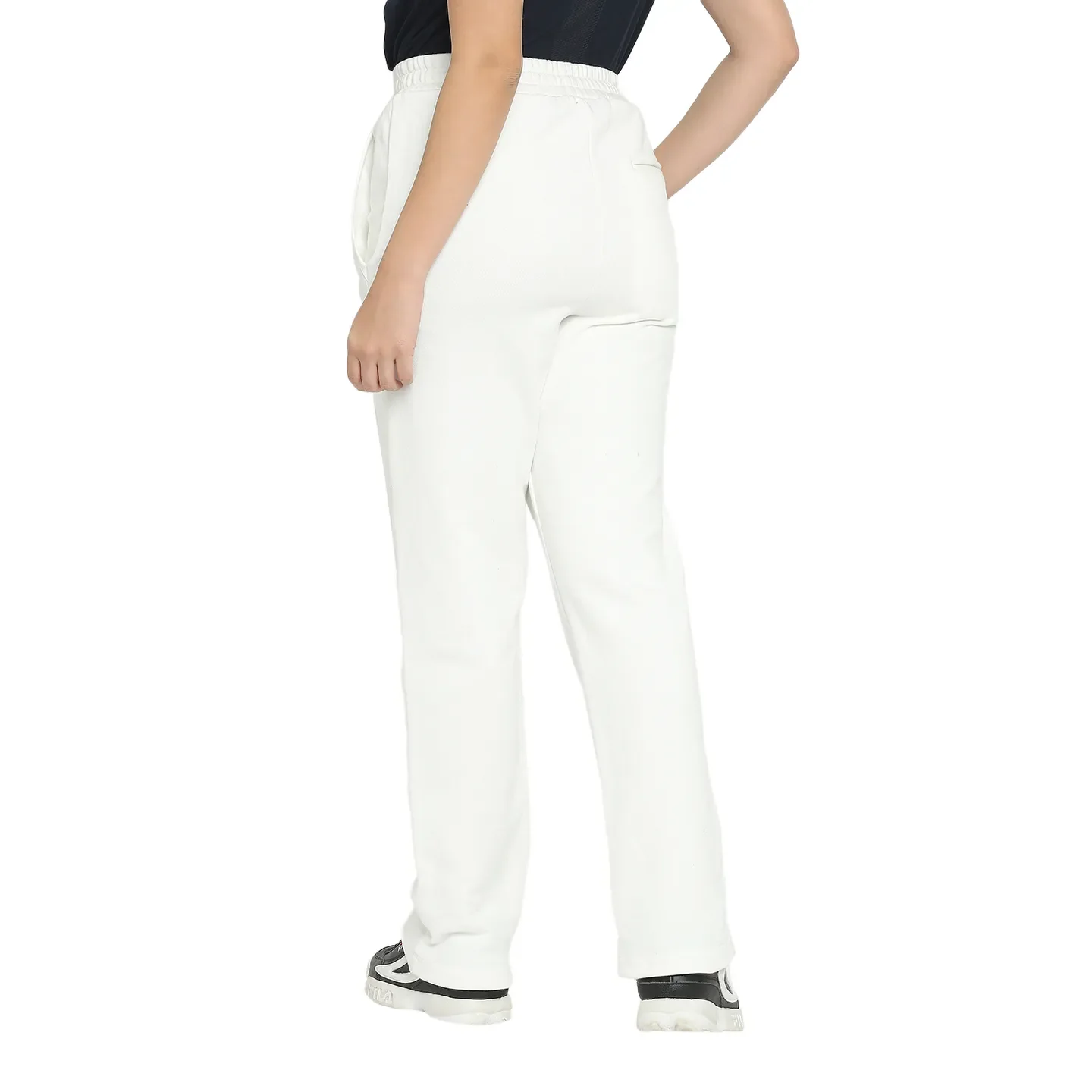 White Easy Fit Women's Track Pants By Being Human Clothing - Image 3