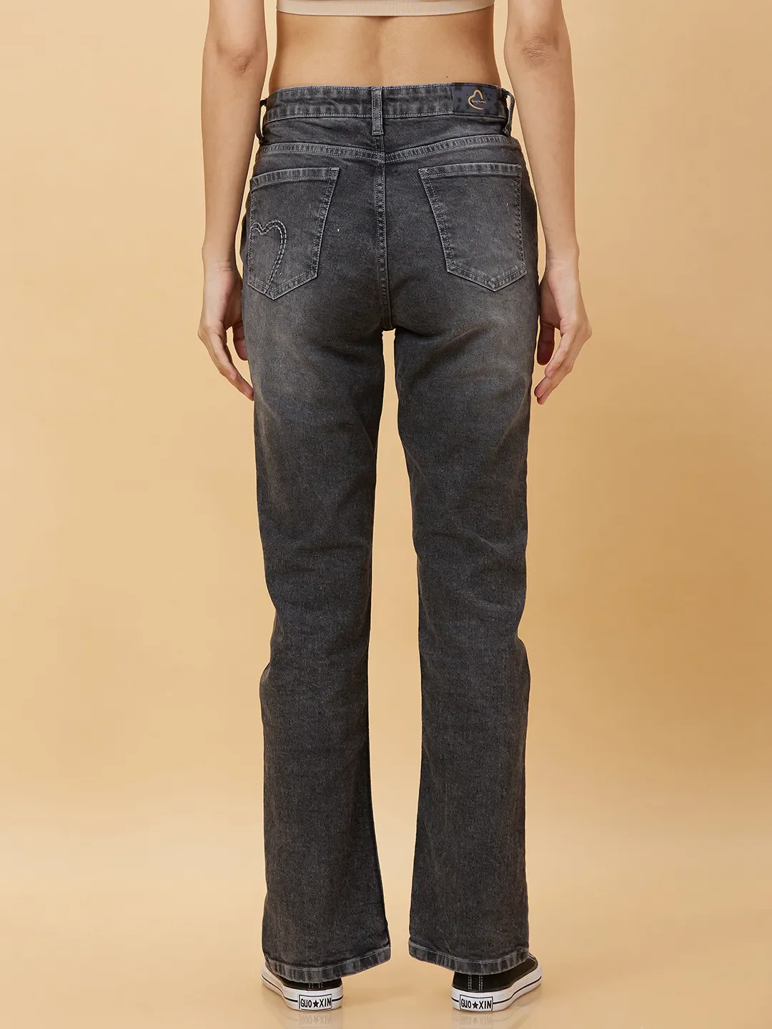 Charcoal Bootcut Fit Women's Denim By Being Human Clothing - Image 3
