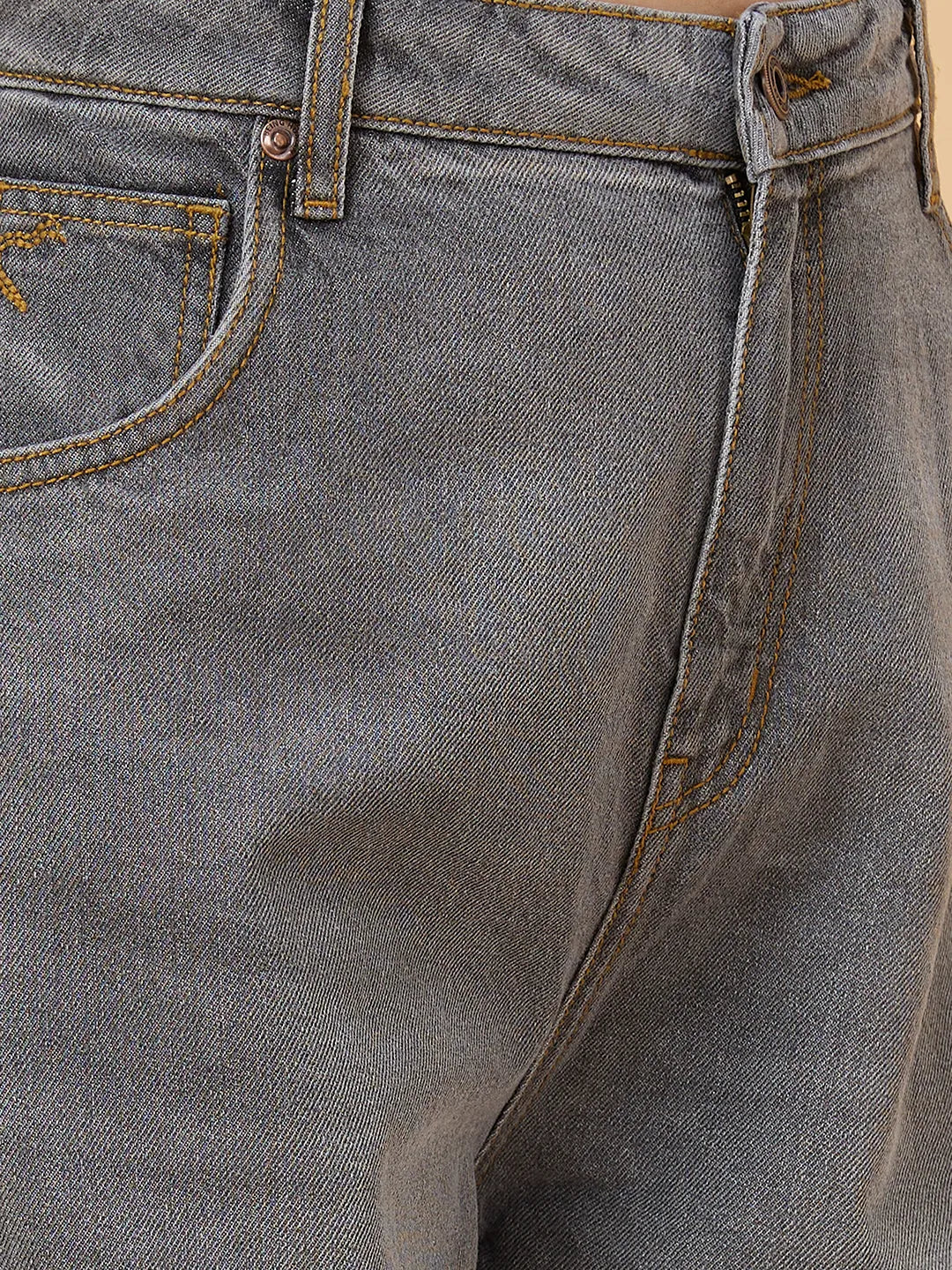 Grey Wide Leg Fit Women's Denim By Being Human Clothing - Image 4