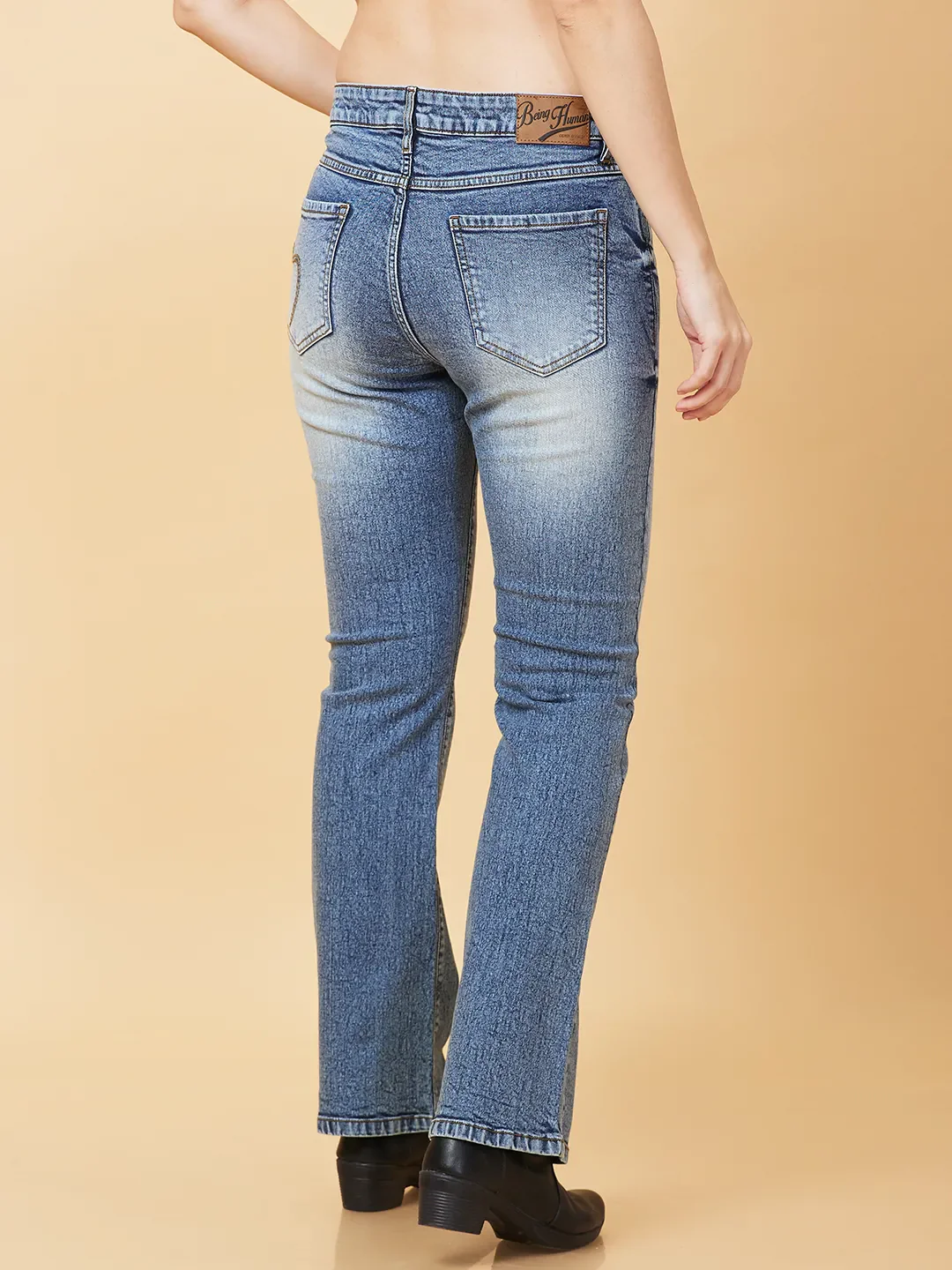 Indigo Blue Bootcut Fit Women's Denim By Being Human Clothing - Image 3