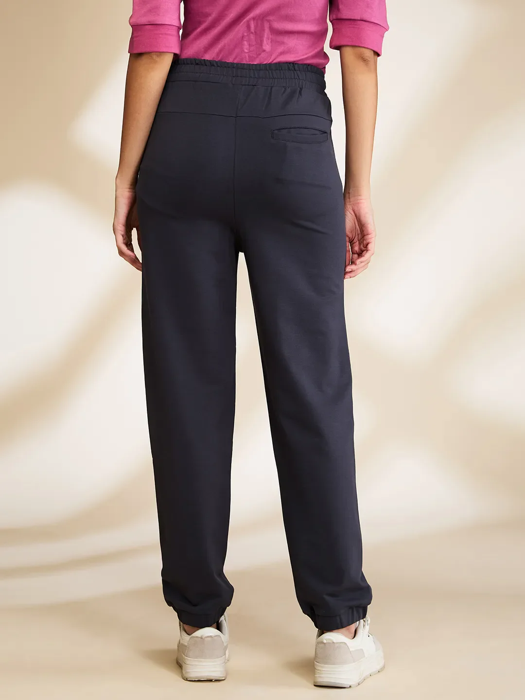 Grey Relaxed Fit Women's Cotton Blend Joggers By Being Human Clothing - Image 3