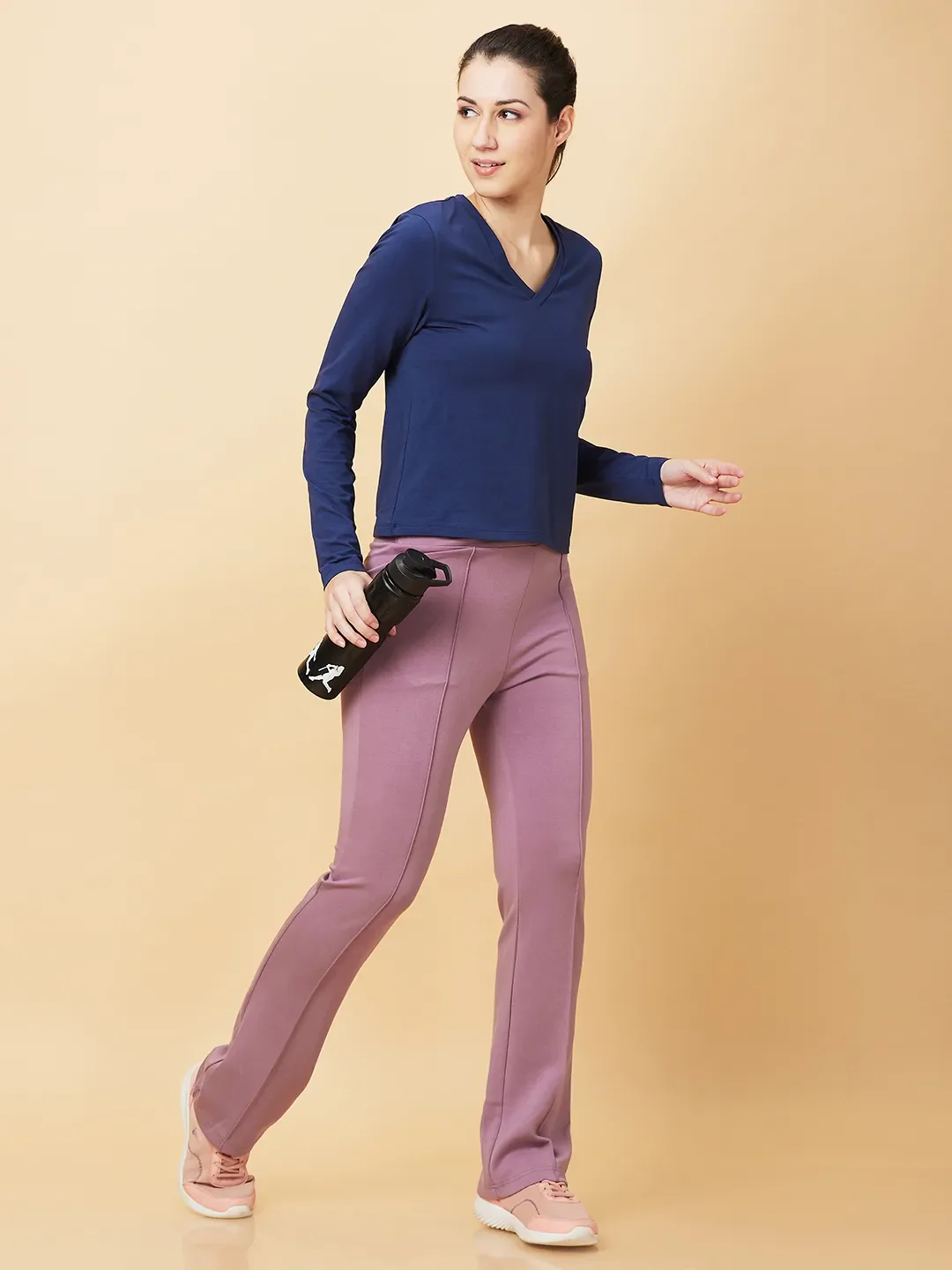 Purple Bootcut Fit Women's Leggings By Being Human Clothing - Image 6