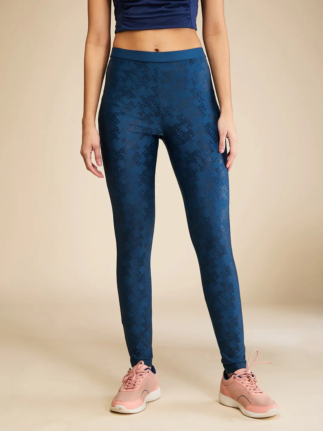 Blue Slim Fit Women's Leggings By Being Human Clothing