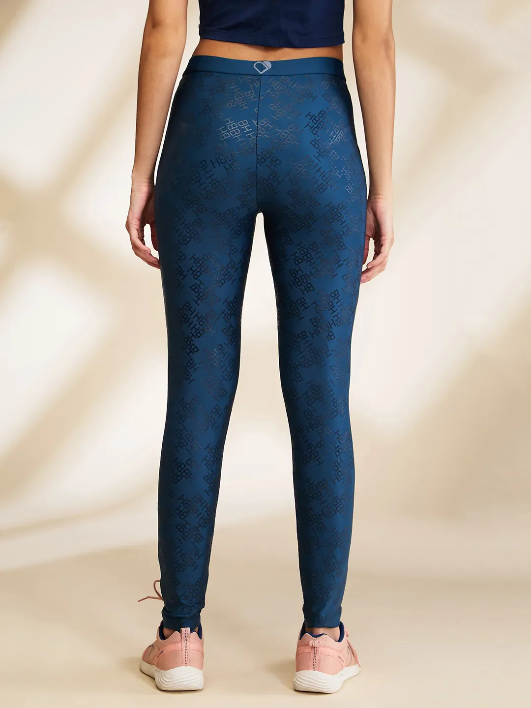 Blue Slim Fit Women's Leggings By Being Human Clothing - Image 3