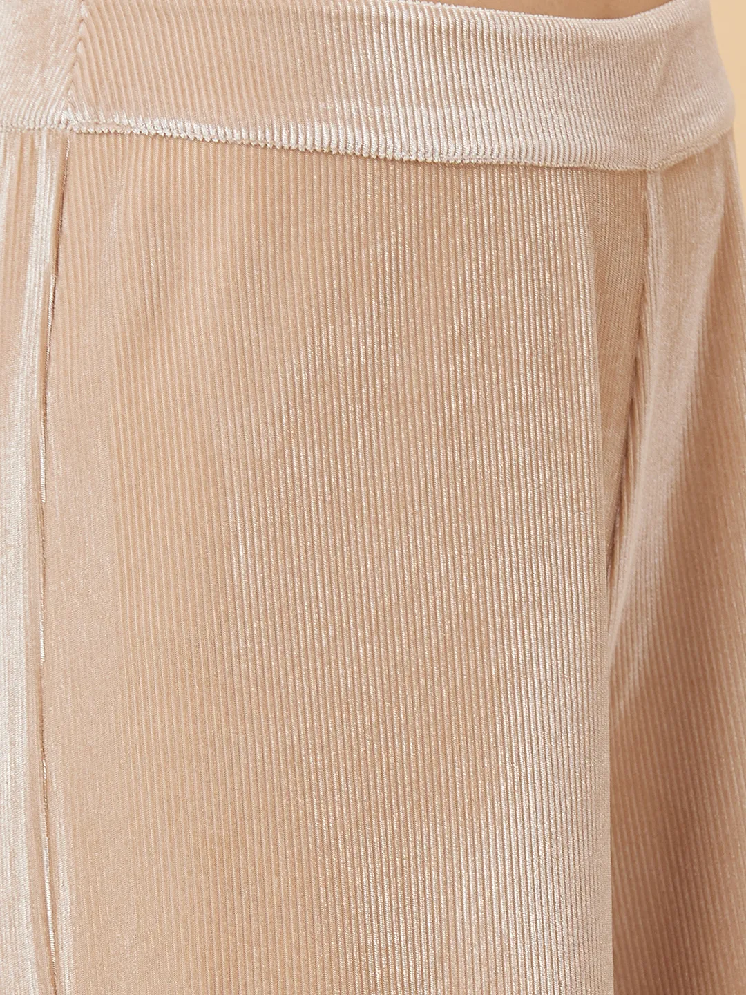 Beige Wide Leg Fit Women's Track Pants by Being Human Clothing - Image 5