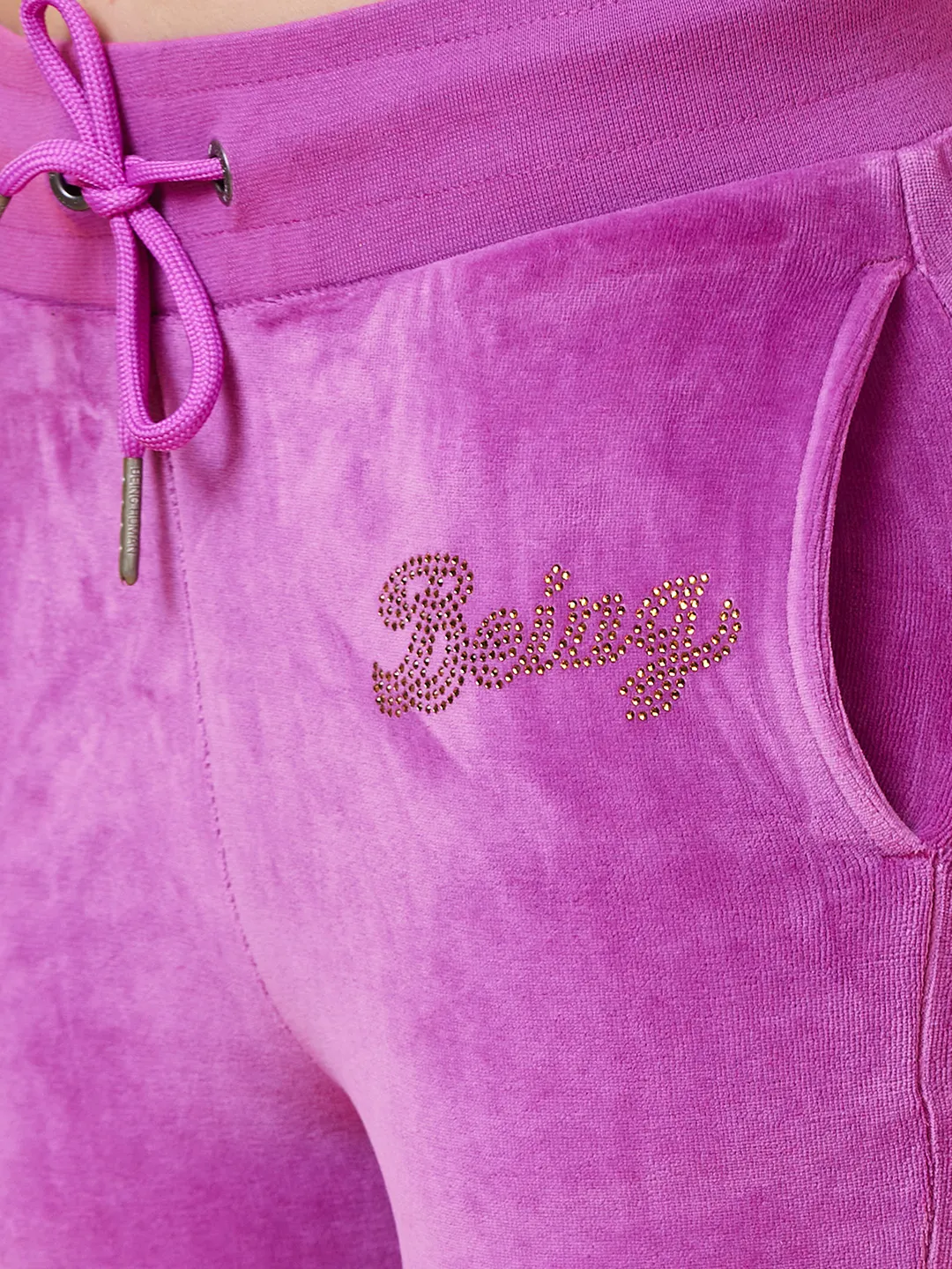 Purple Slim Flare Women's Track Pants by Being Human Clothing - Image 5