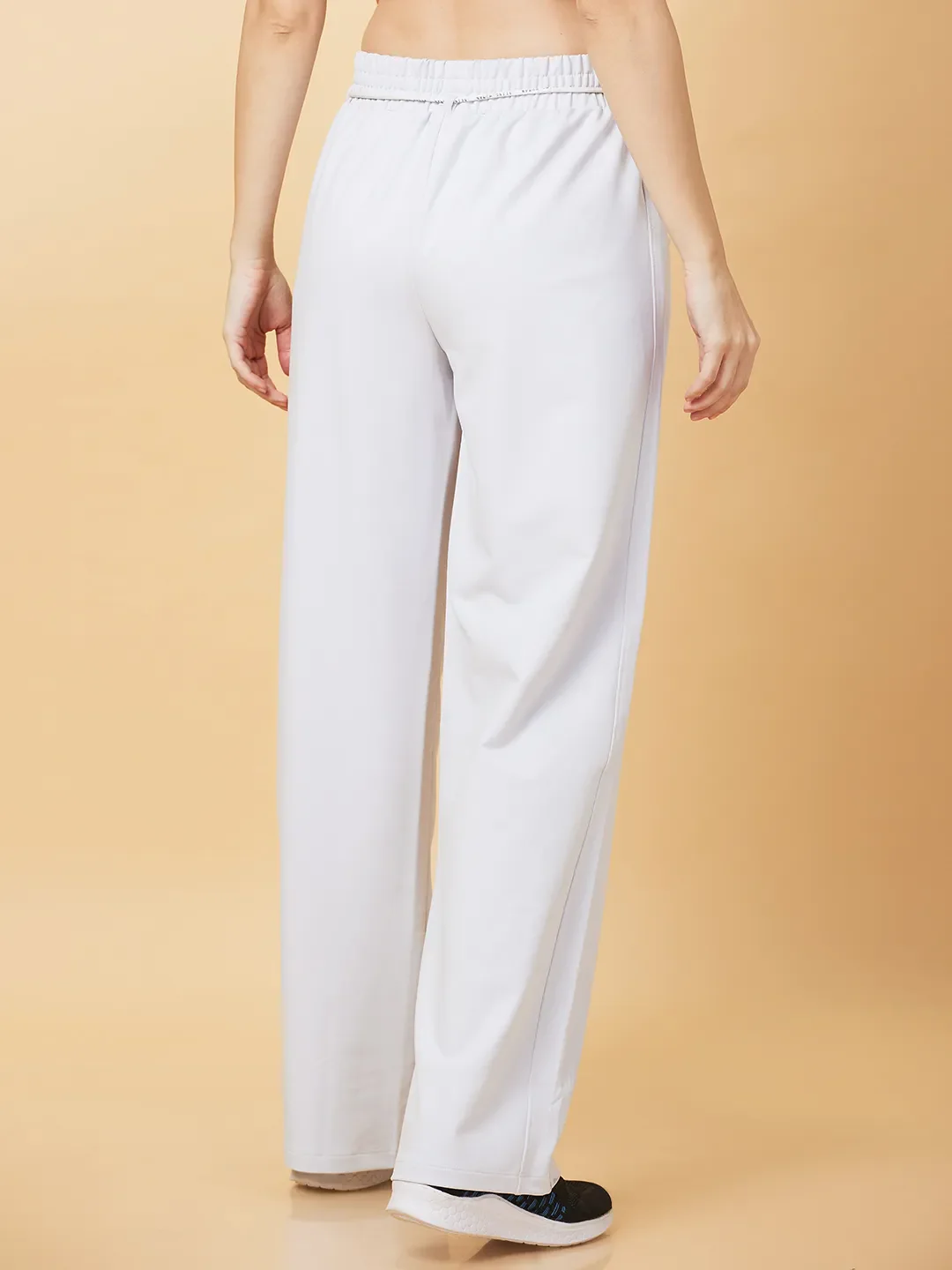 Grey Easy Fit Women's Cotton Blend Track Pants By Being Human Clothing - Image 3