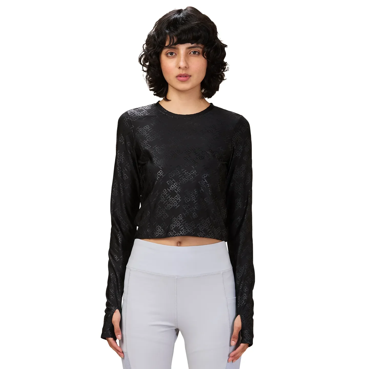 Black Slim Fit Long Sleeve Women's T-Shirt By Being Human Clothing