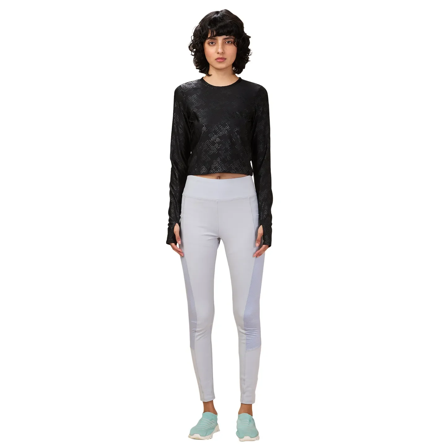 Black Slim Fit Long Sleeve Women's T-Shirt By Being Human Clothing - Image 2