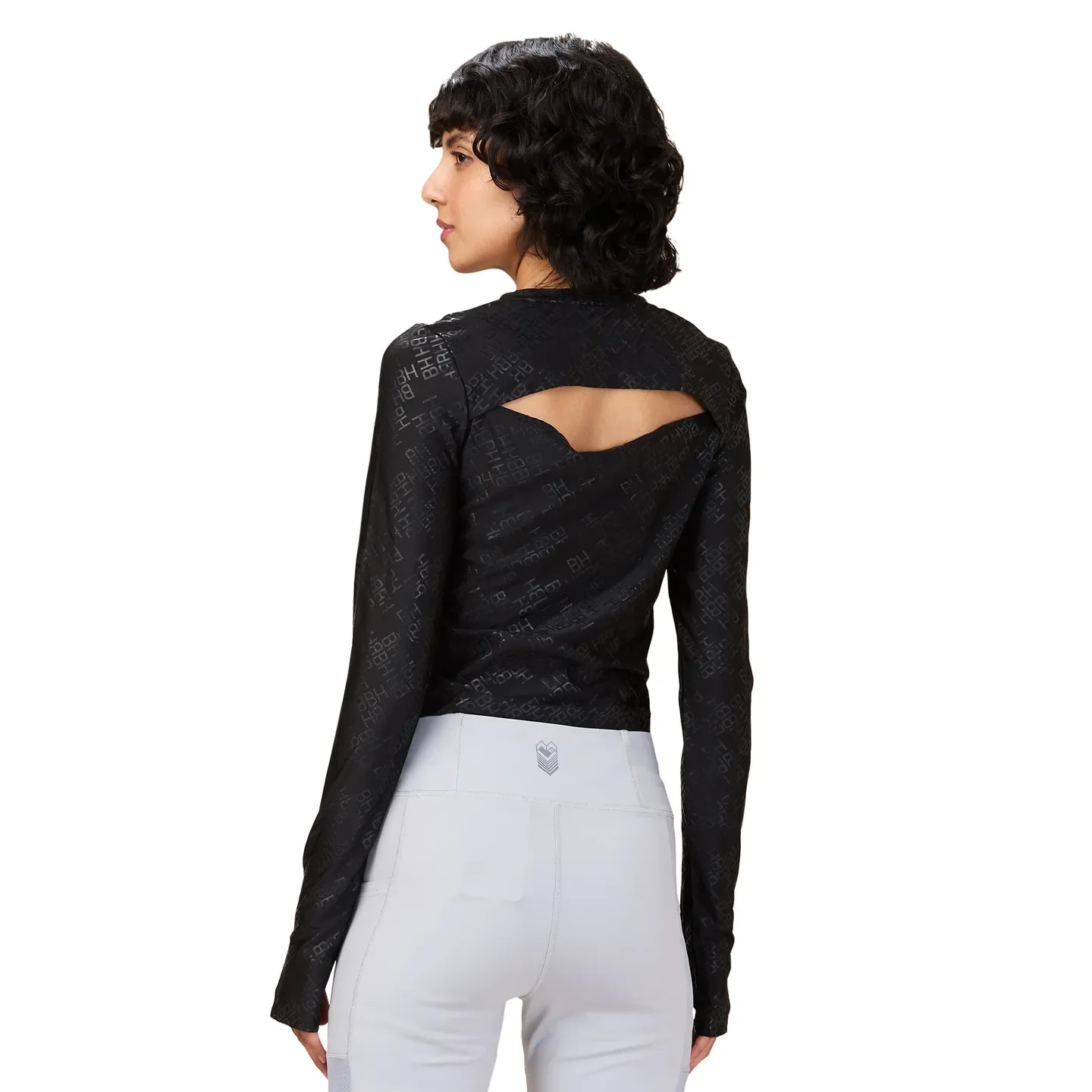 Black Slim Fit Long Sleeve Women's T-Shirt By Being Human Clothing - Image 3
