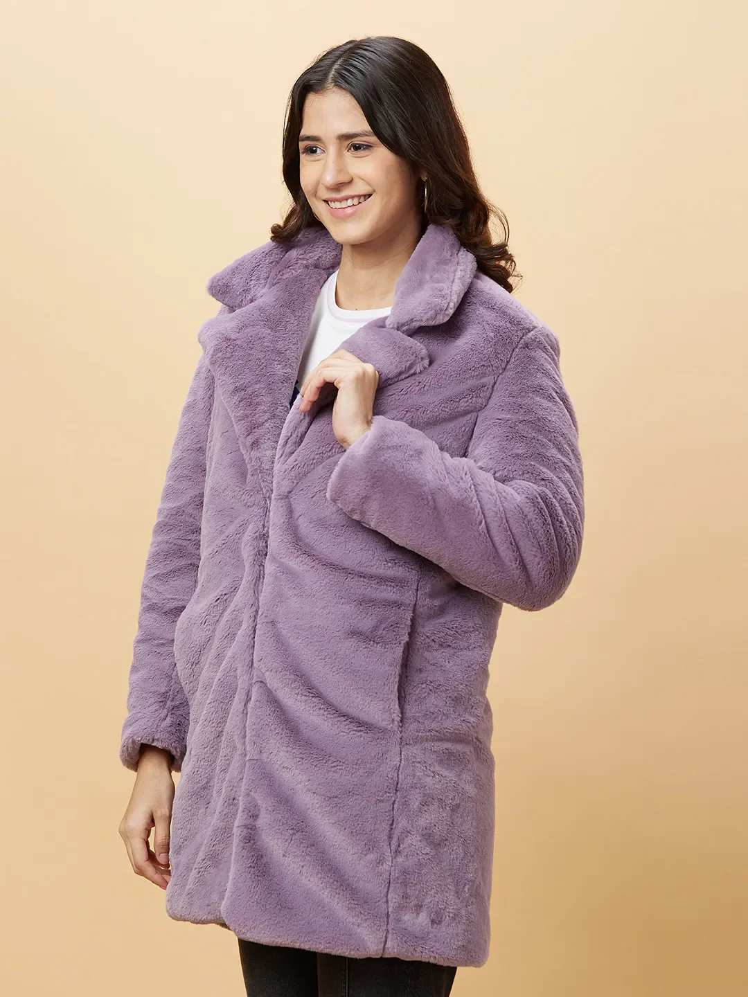 Purple Long Sleeve Women's Jacket By Being Human Clothing - Image 4
