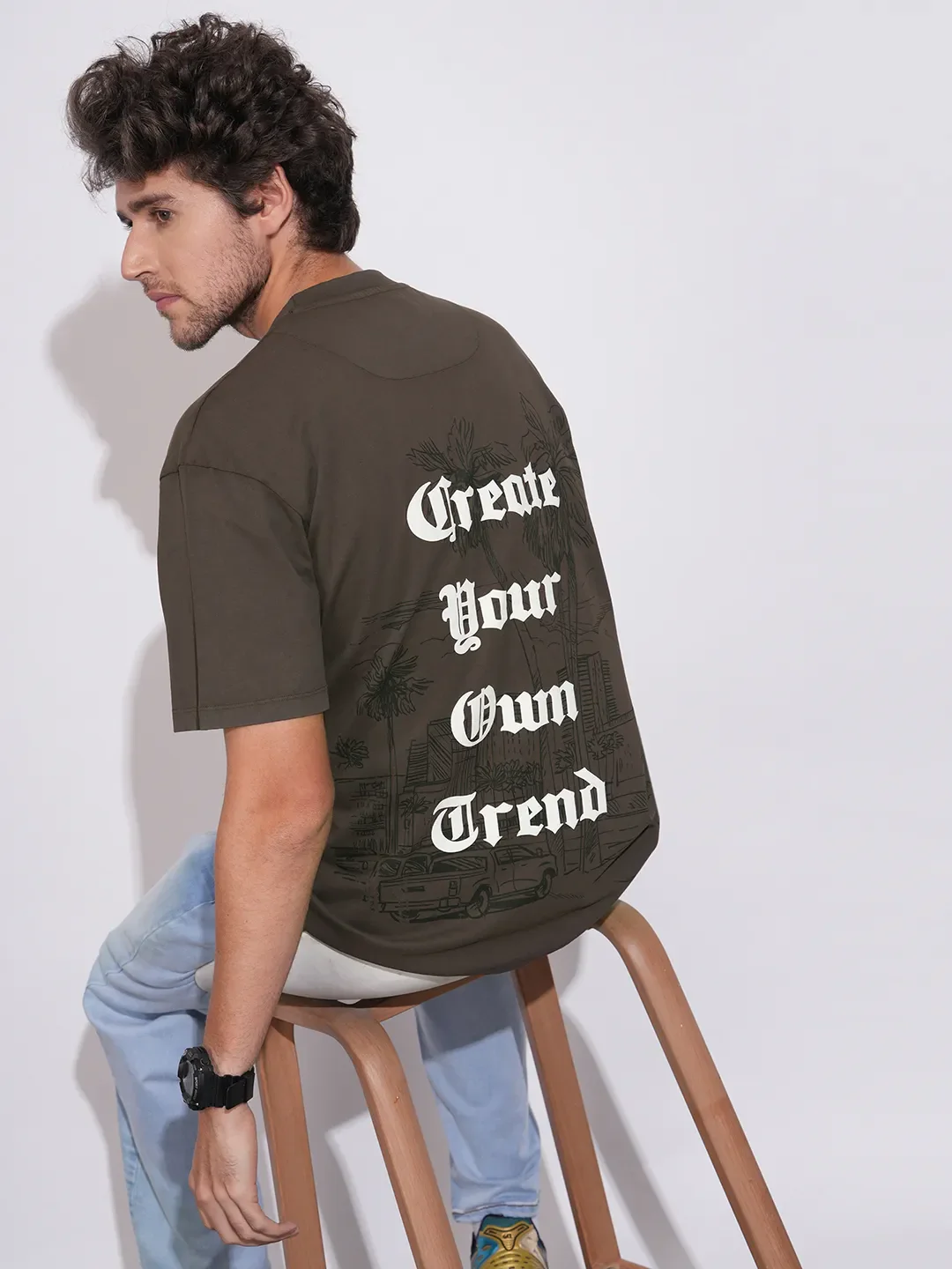 Brown Easy Fit Men's Short Sleeves T-Shirt by Being Human Clothing - Image 6