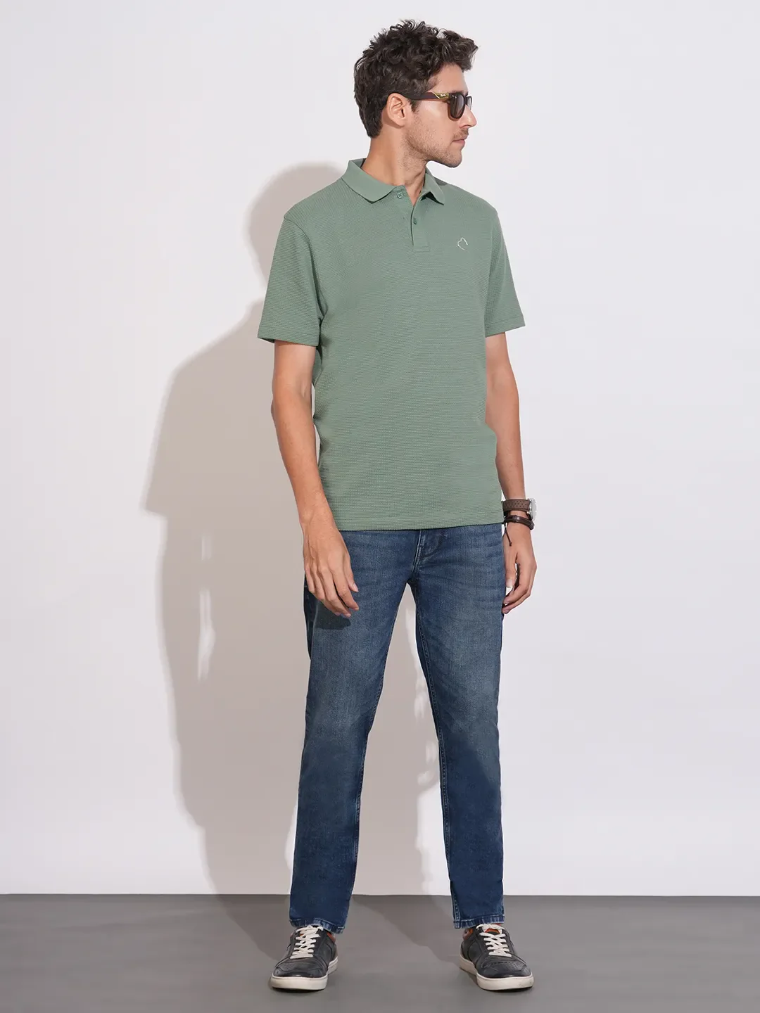 Dark Blue Skinny Fit Denims For Men By Being Human Clothing - Image 4