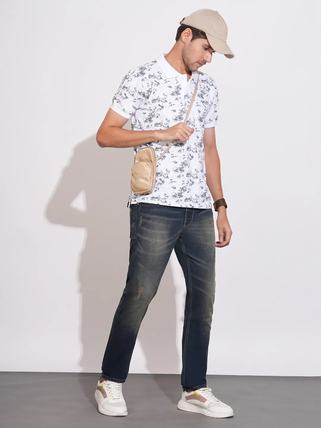 Dark Blue Slim Fit Denims For Men By Being Human Clothing - Image 4