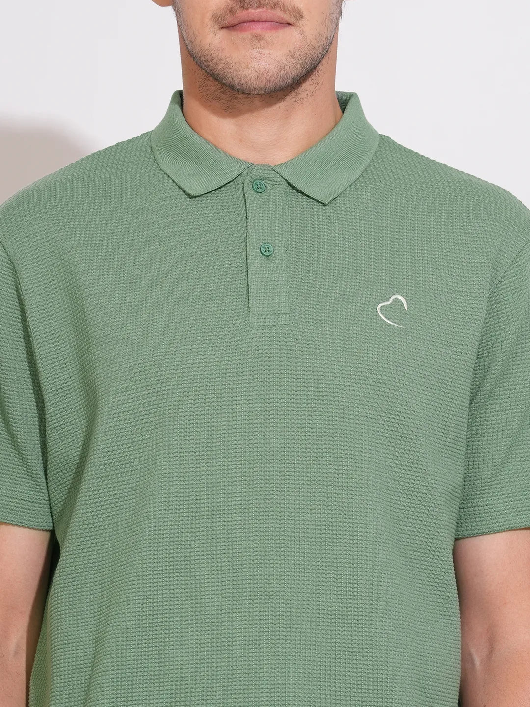 Green Easy Fit Men's Polo T-Shirt by Being Human Clothing - Image 5
